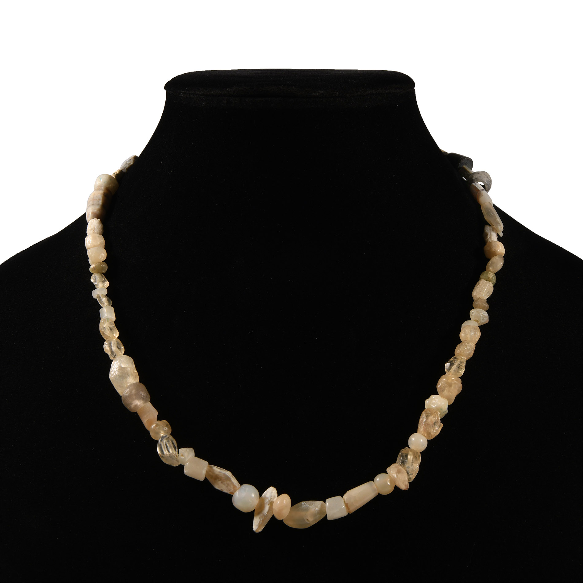 Western Asiatic White Stone Bead Necklace