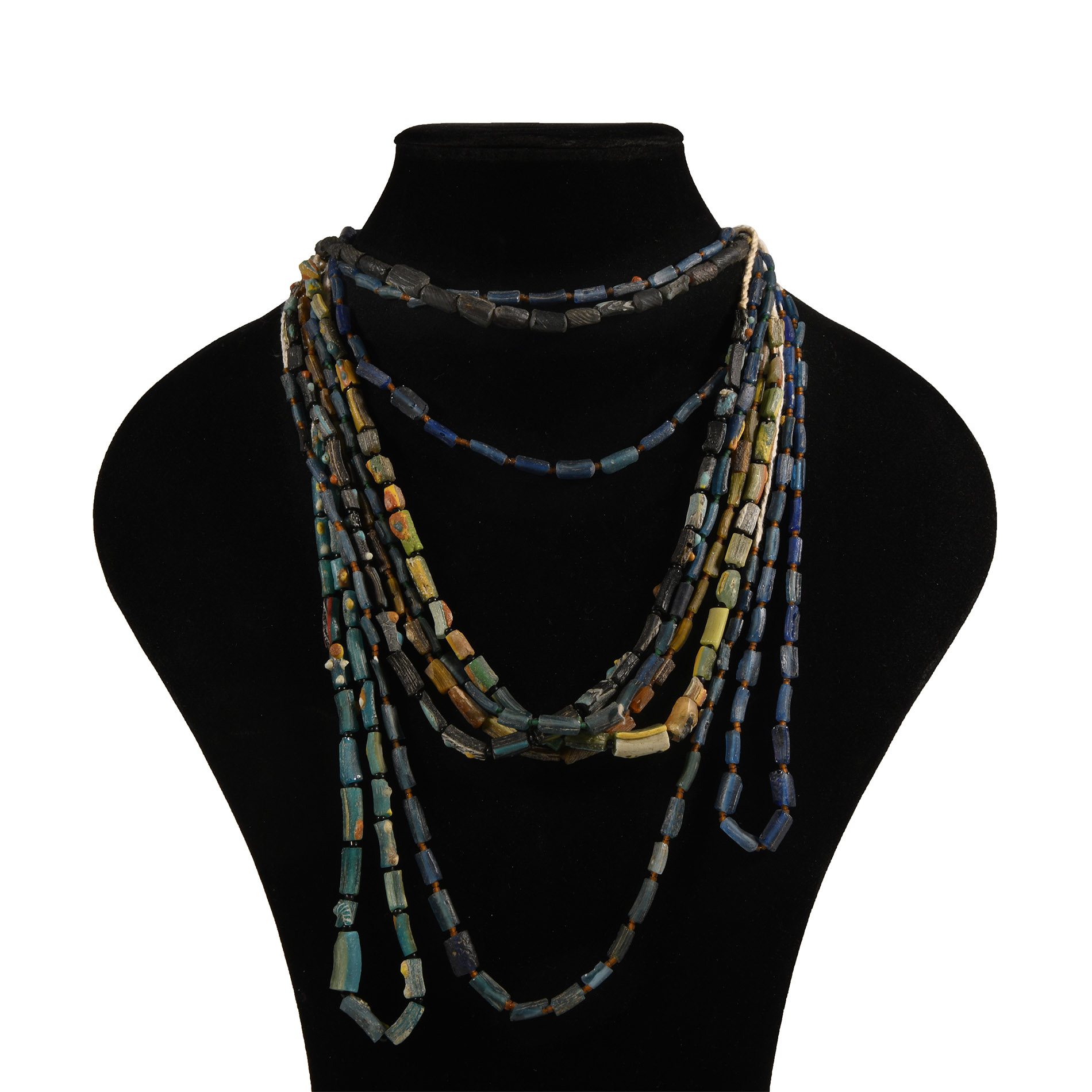 Multi-Coloured Glass Bead Necklace Collection