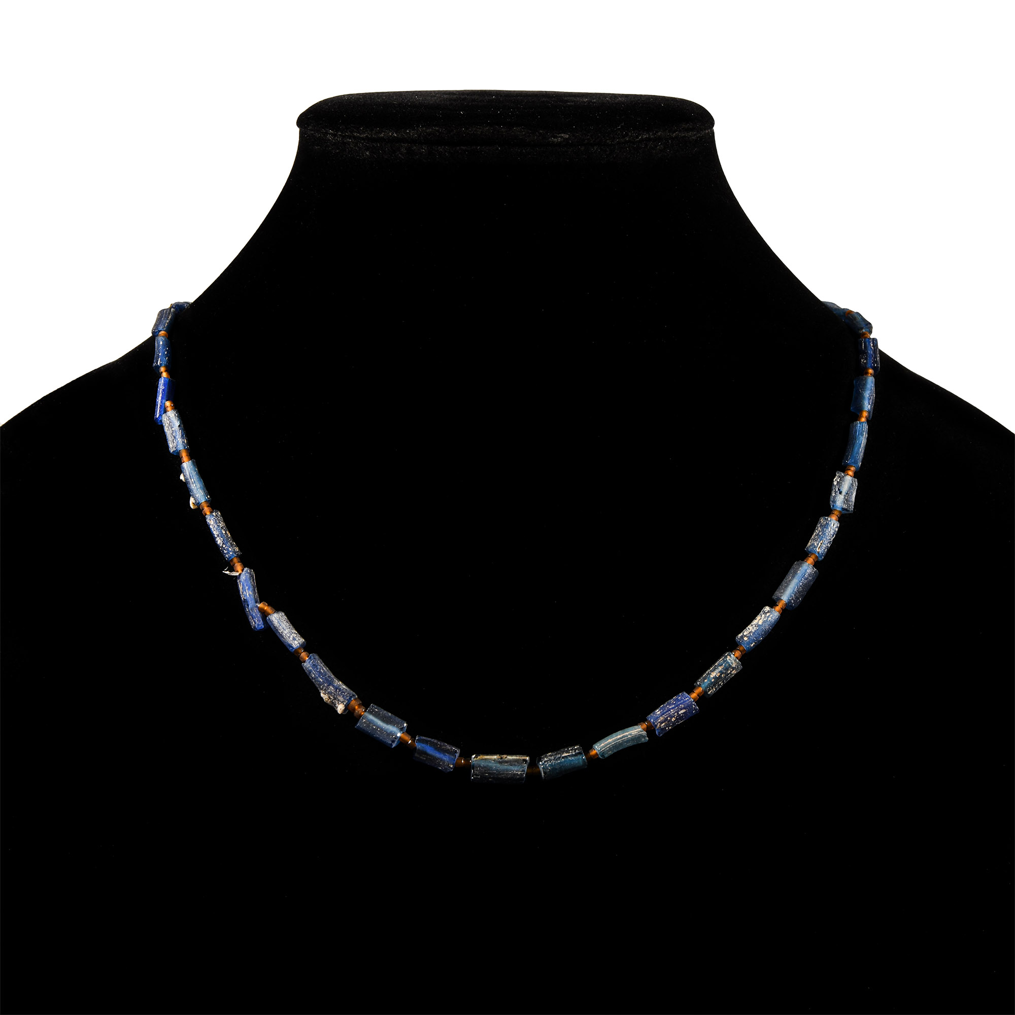 Blue Glass Bead Necklace String