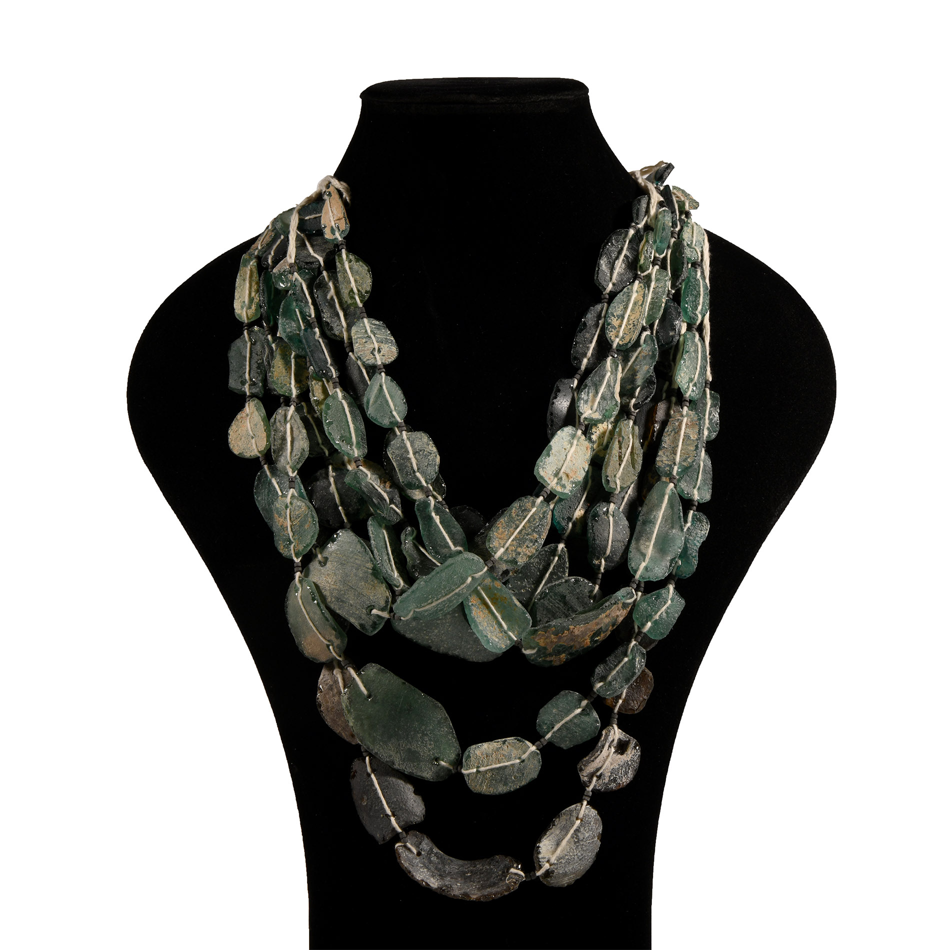 Turquoise Glass Bead Necklace Collection