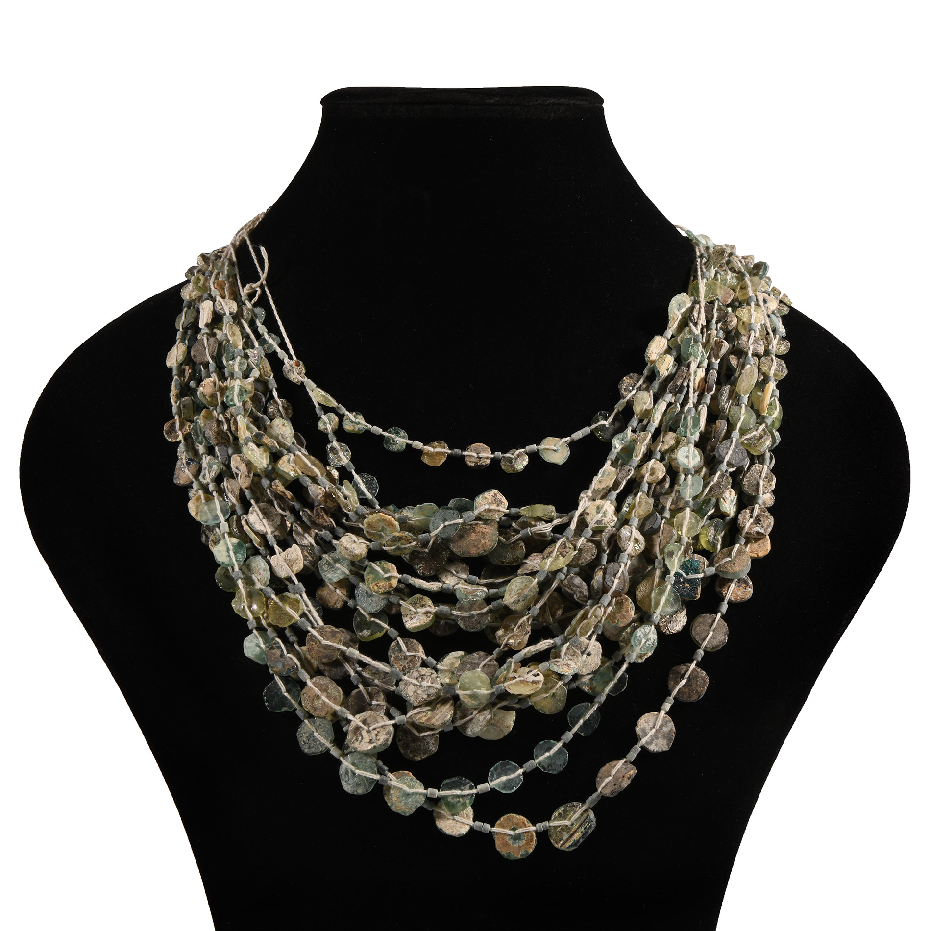Turquoise Glass Bead Necklace Collection
