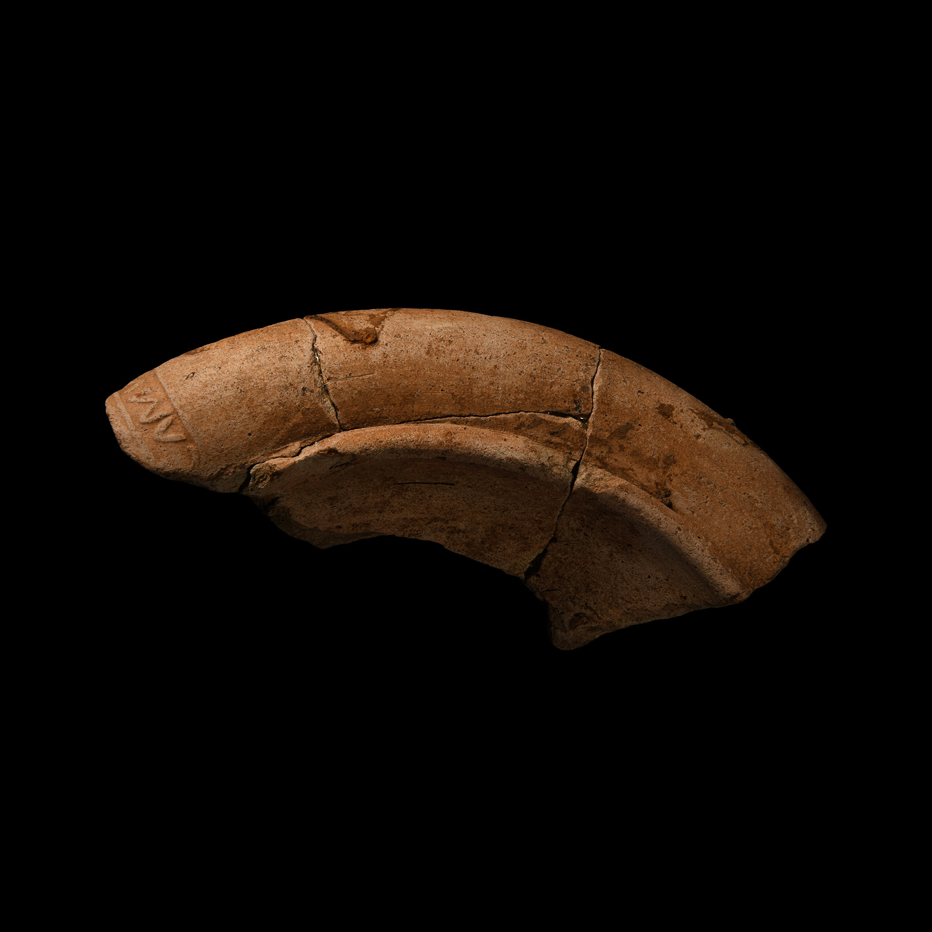 Roman Colchester Inscribed CAMV Mortarium Fragment