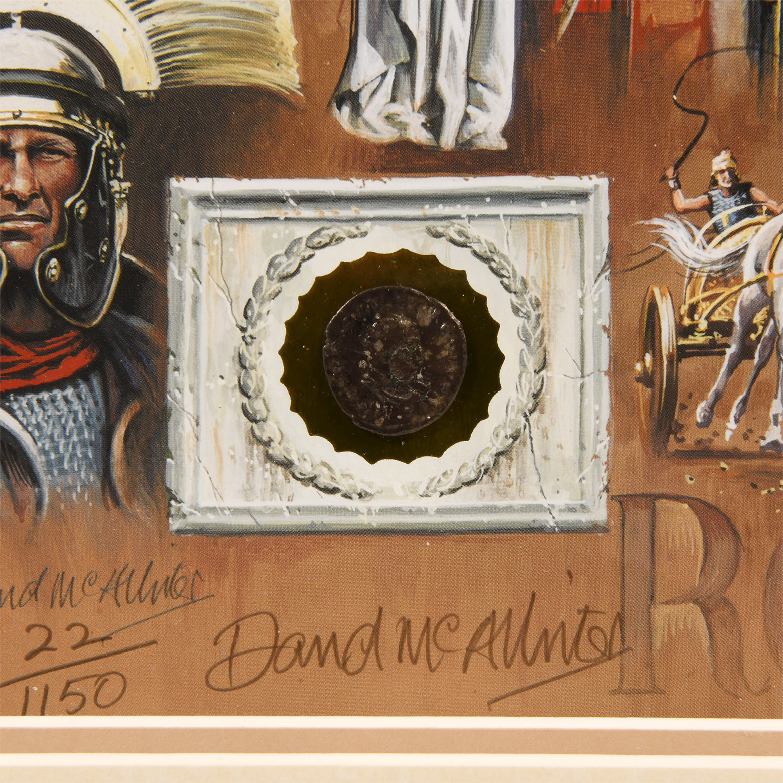 Roman Coin and Limited Edition Framed Print