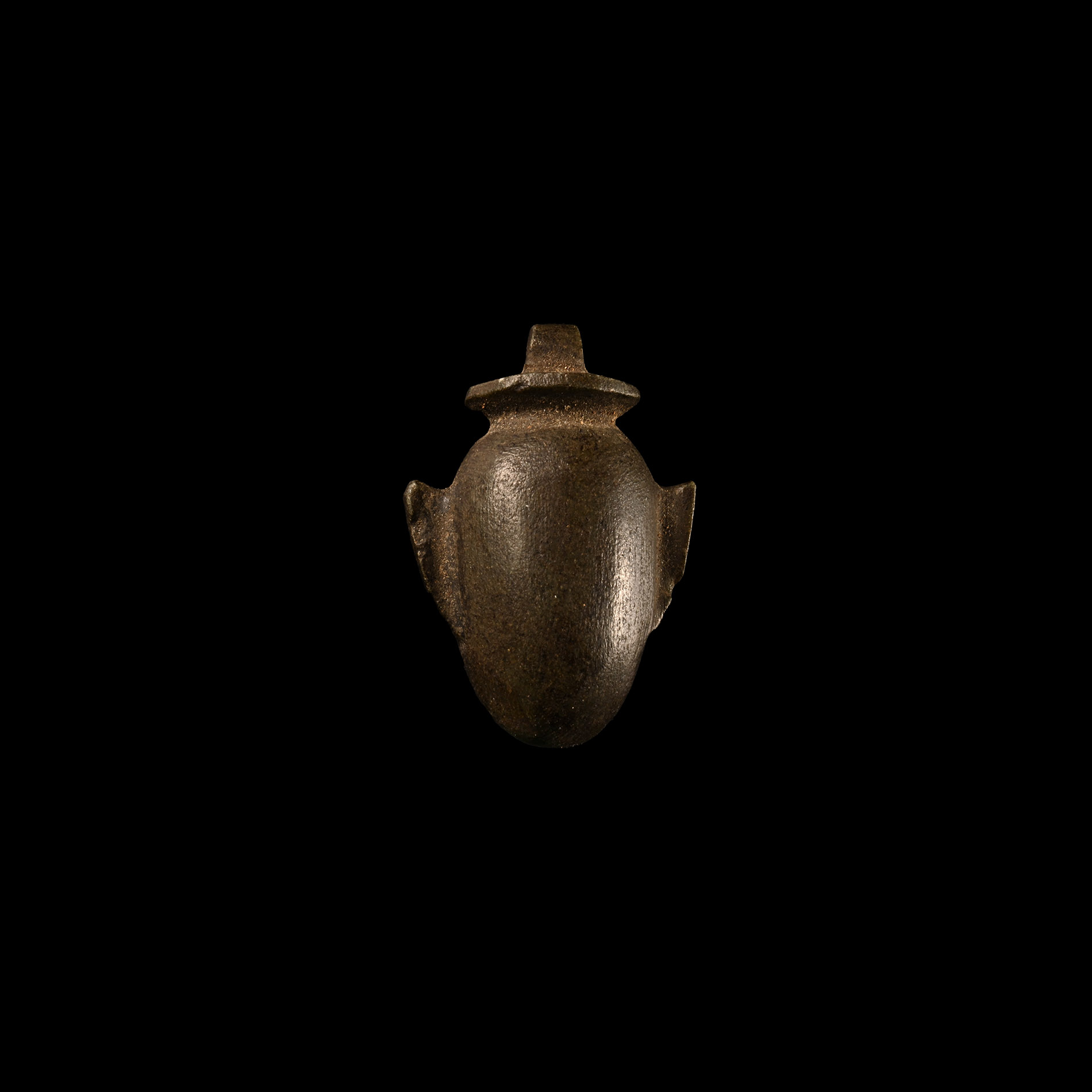 Large Egyptian Hardstone Heart Amulet