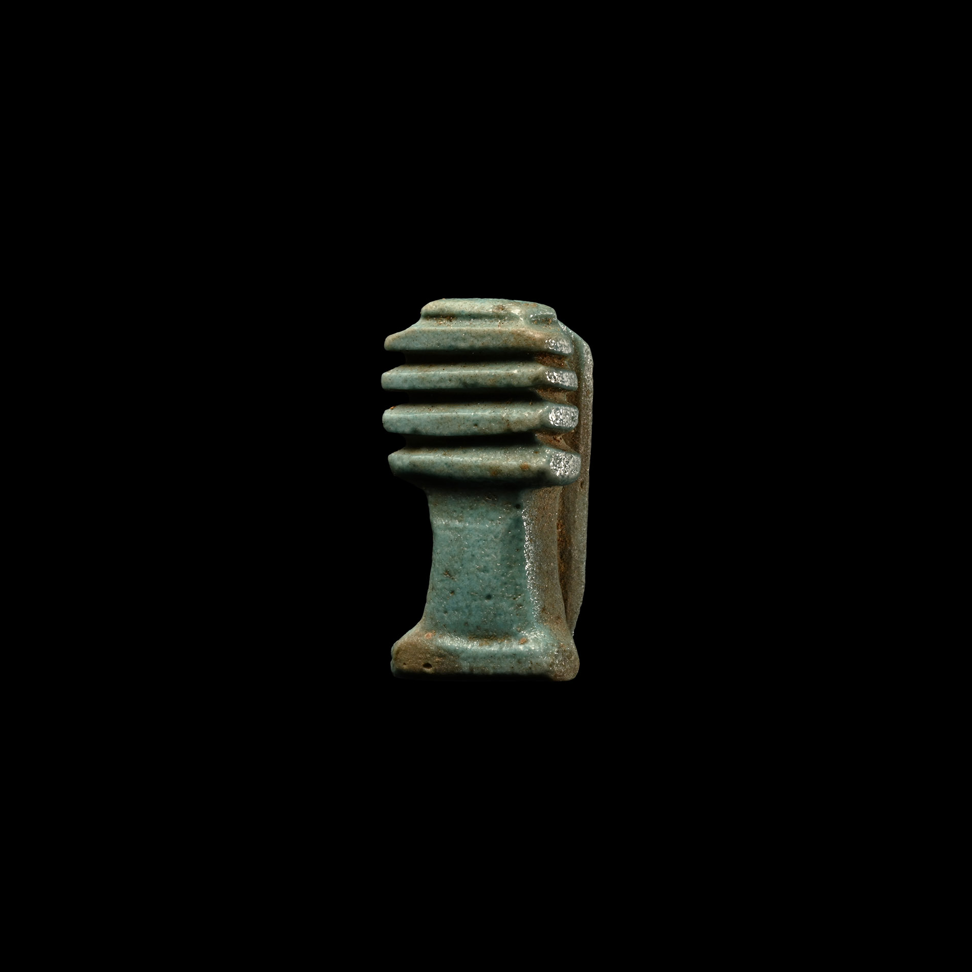 Egyptian Faience Djed Pillar Amulet