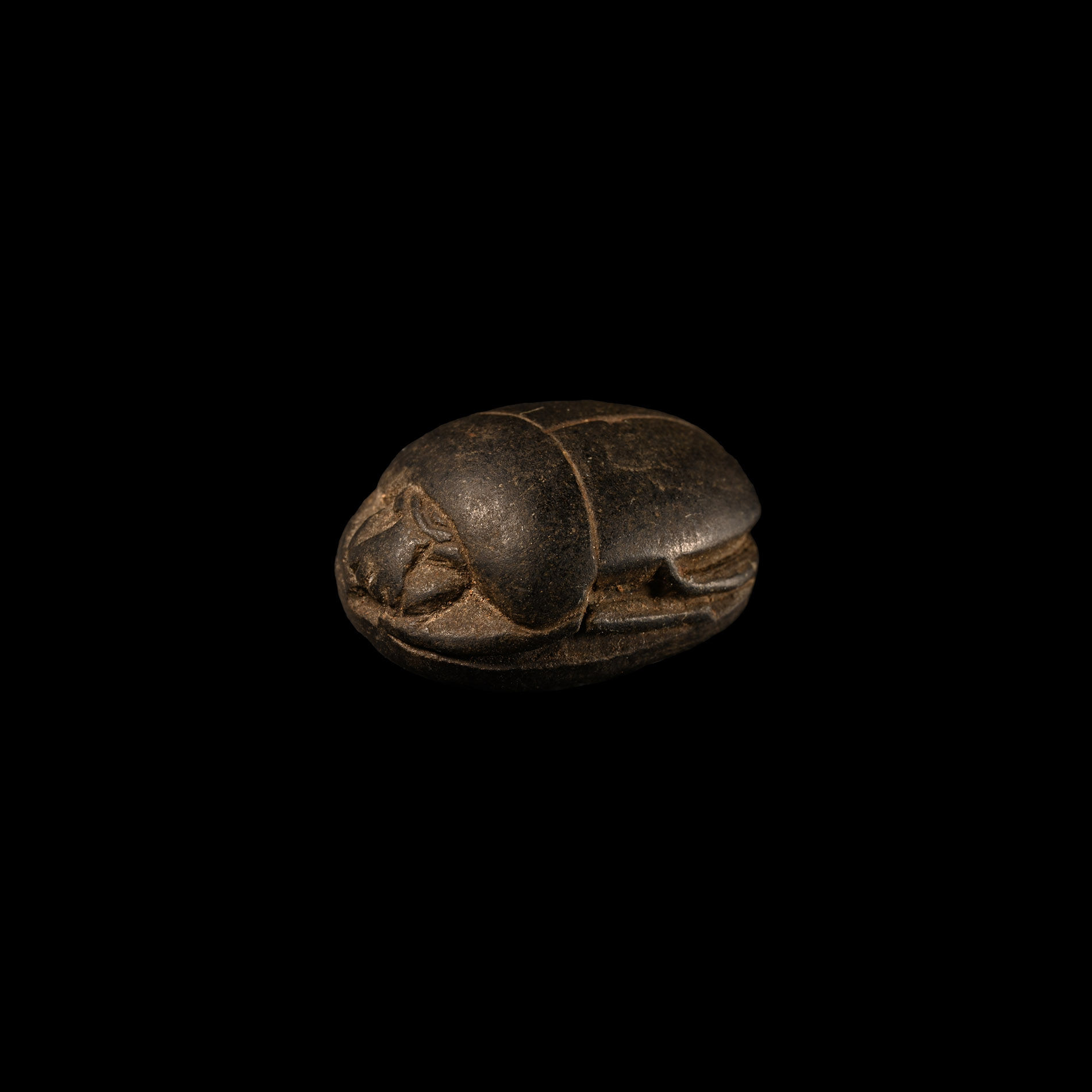 Large Egyptian Hardstone Scarab with Hieroglyphs