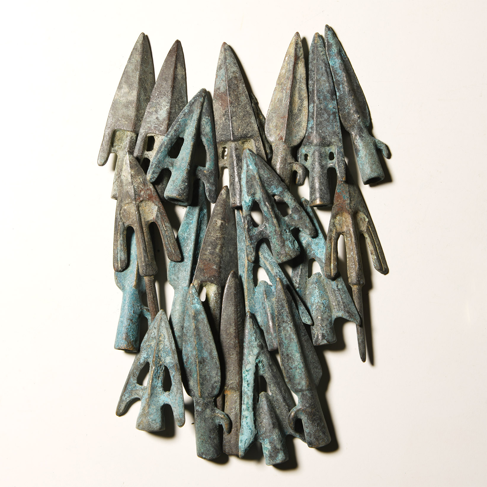 Mixed Bronze Style Arrowhead Group
