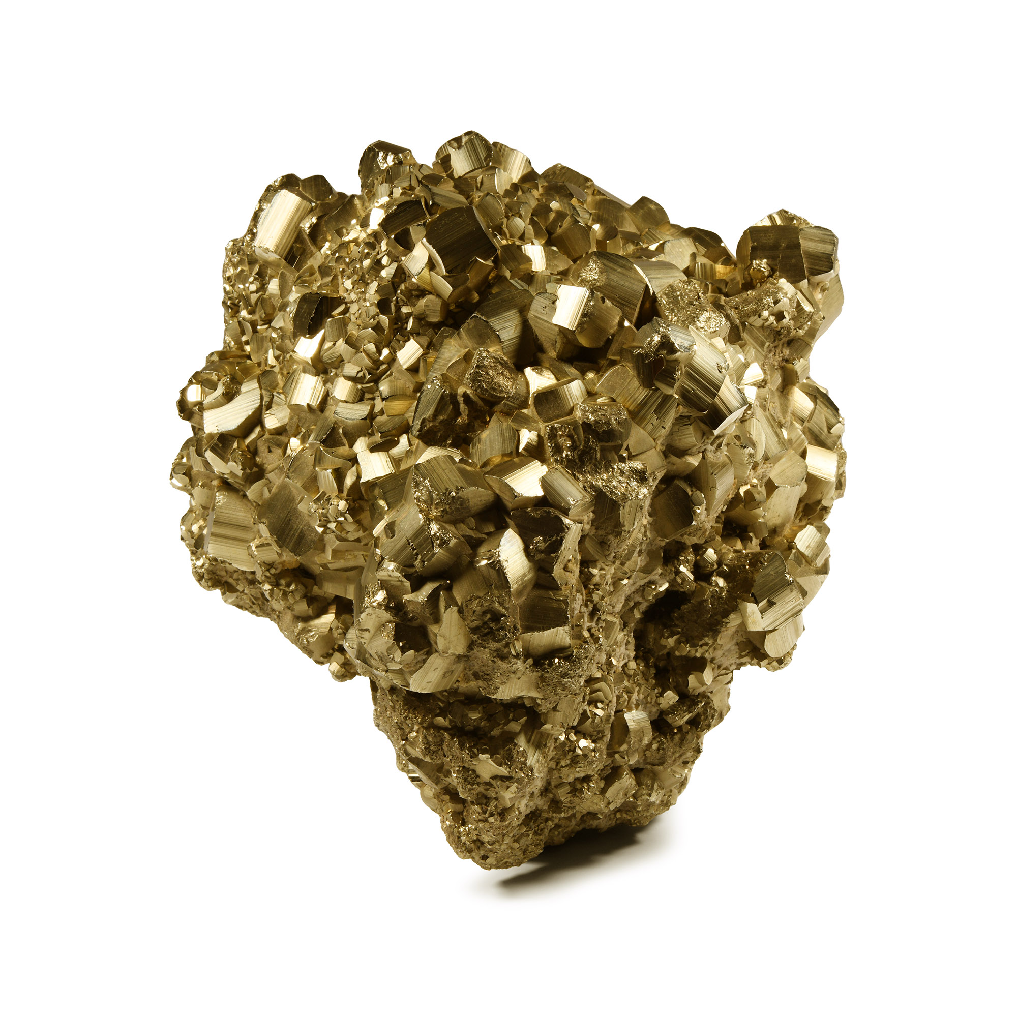 Natural History - Massive Pyrites Crystal Mineral Display