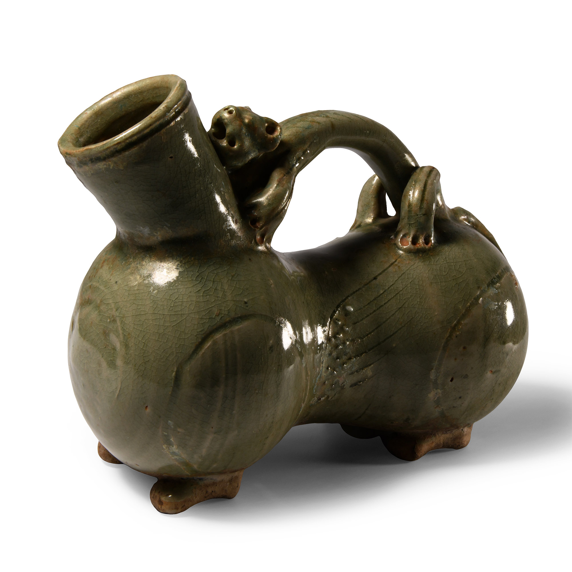 Chinese Yue Ware Style Zoomorphic Vessel