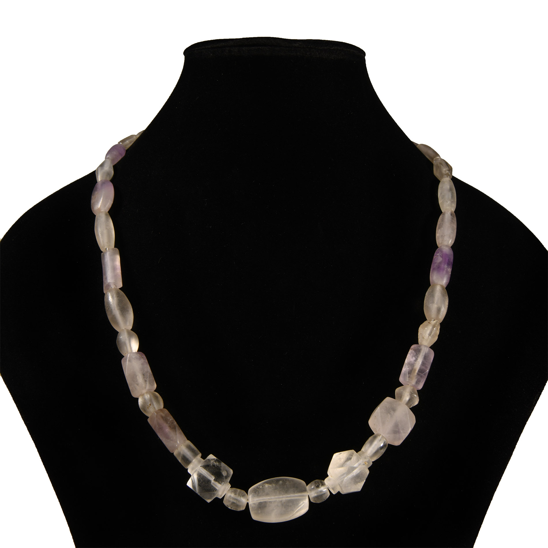 Western Asiatic Rock Crystal and Amethyst Bead Necklace