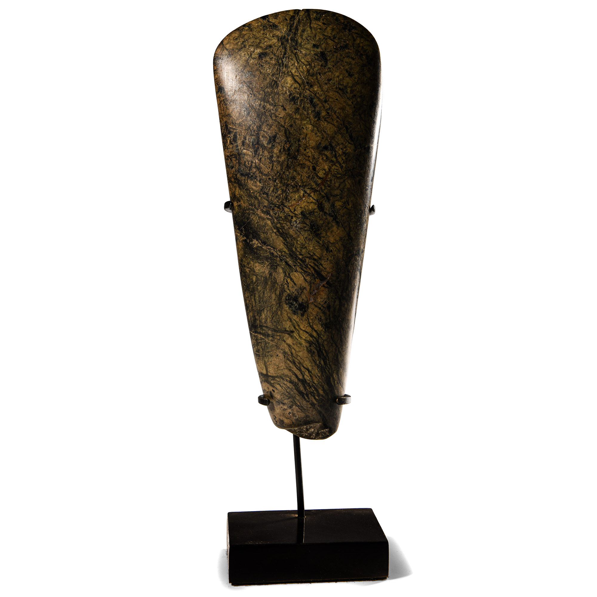 Stone Age Polished Mottled Greenstone Axehead