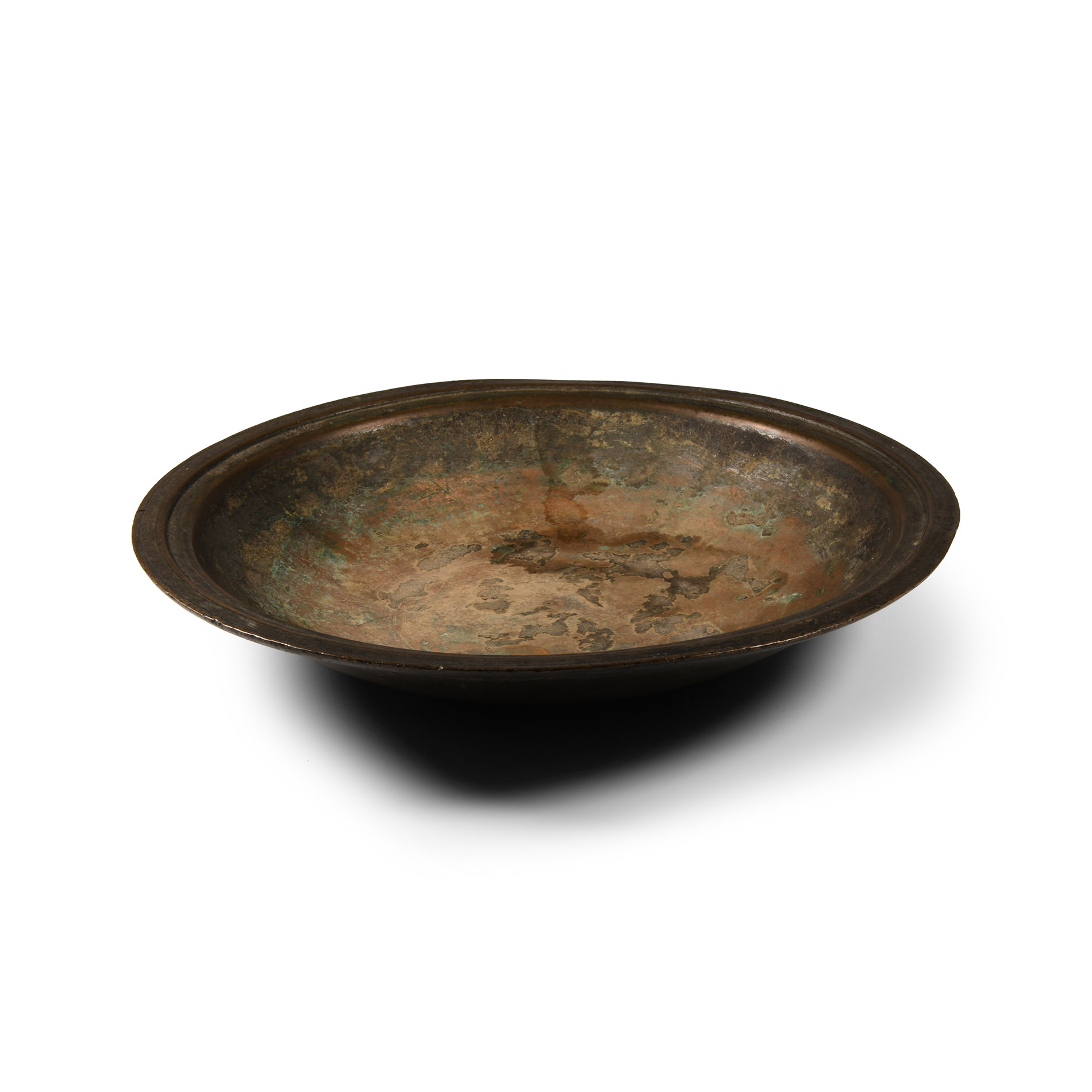Heavy Roman Silvered Bronze Bowl
