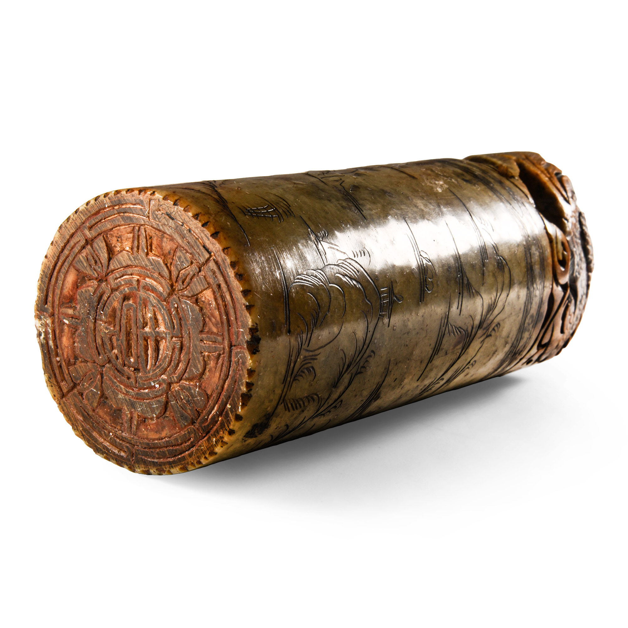 Chinese Columnar Stone Seal with Beast