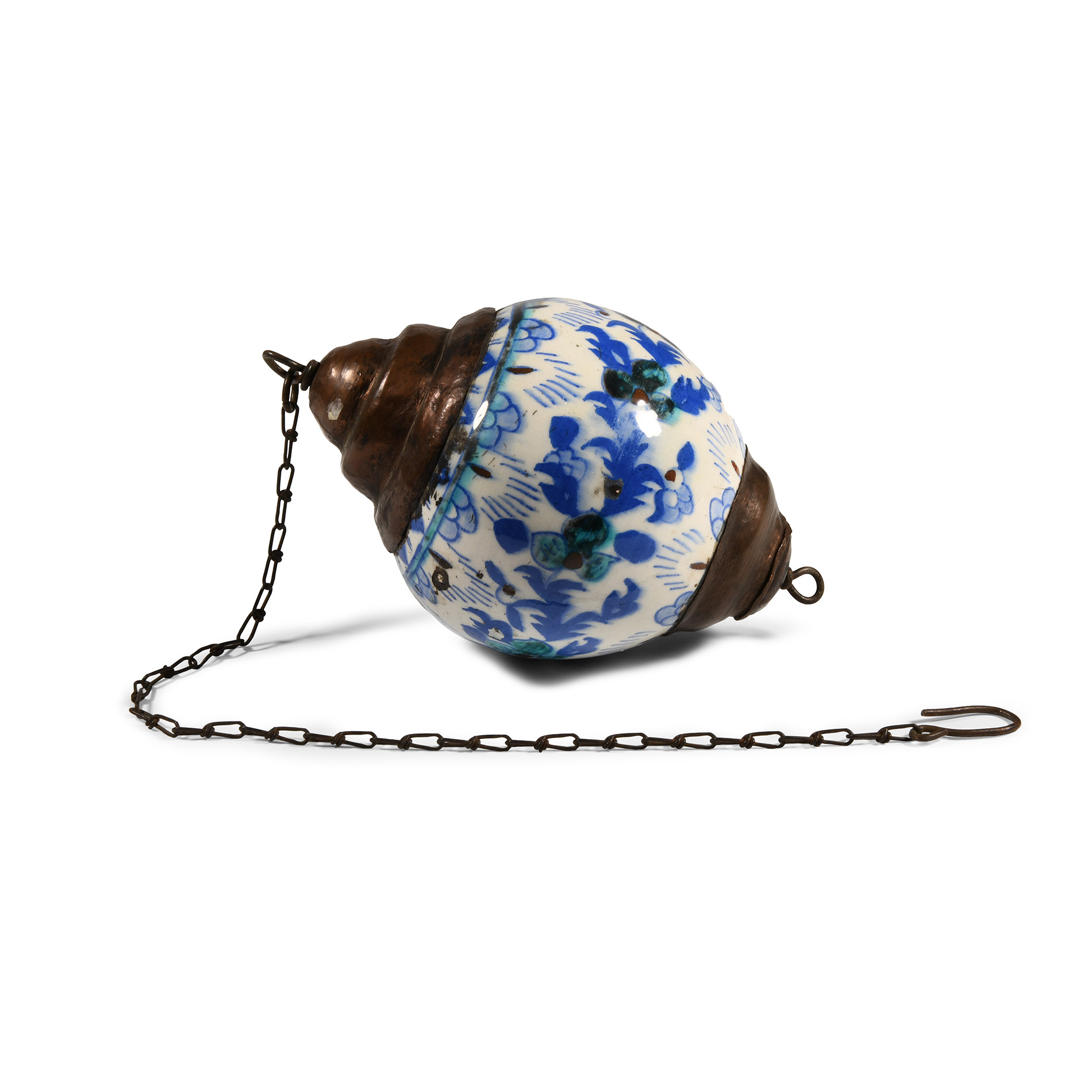 Large Ottoman Glazed Globular Pendant