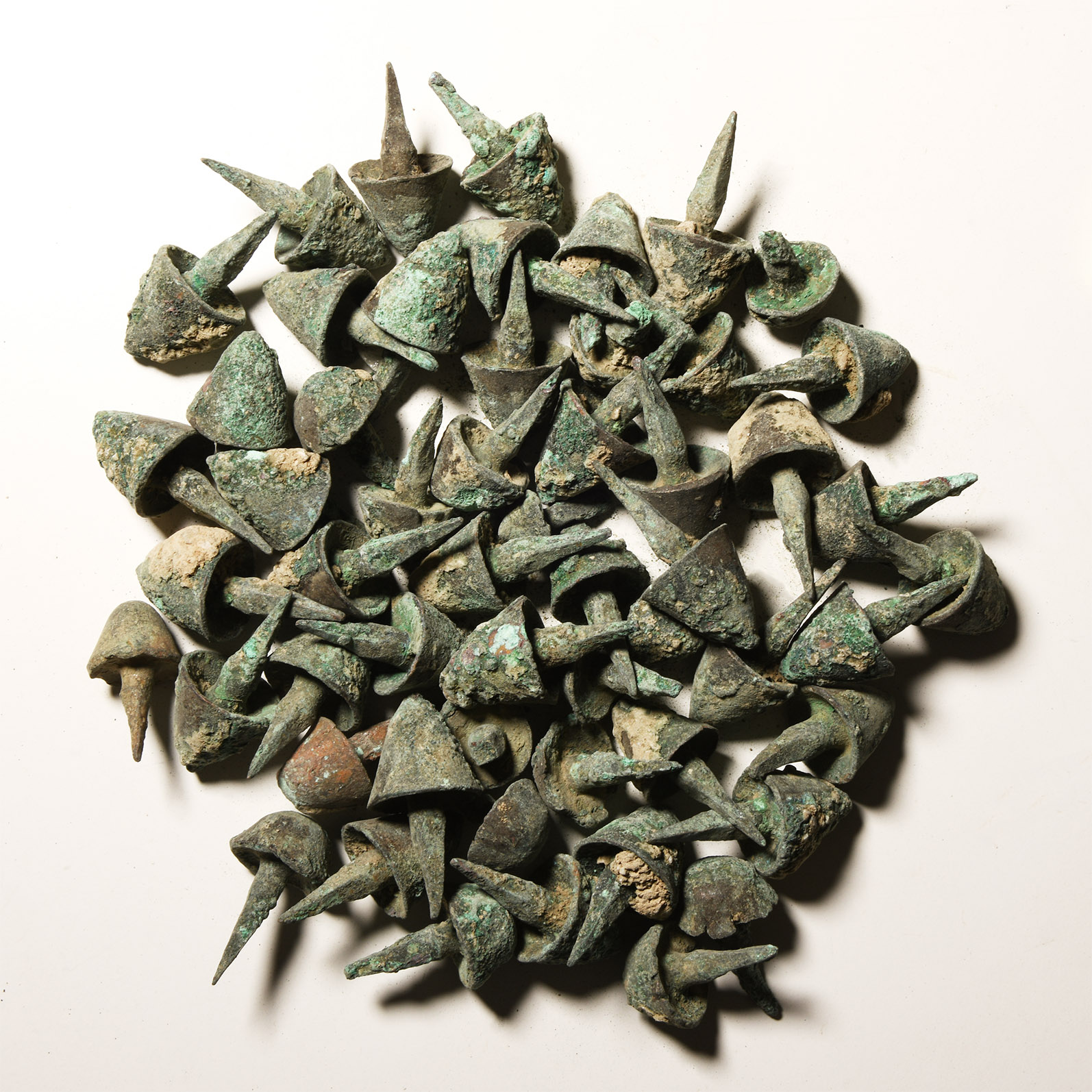 Roman Bronze Armoured Door Stud Group