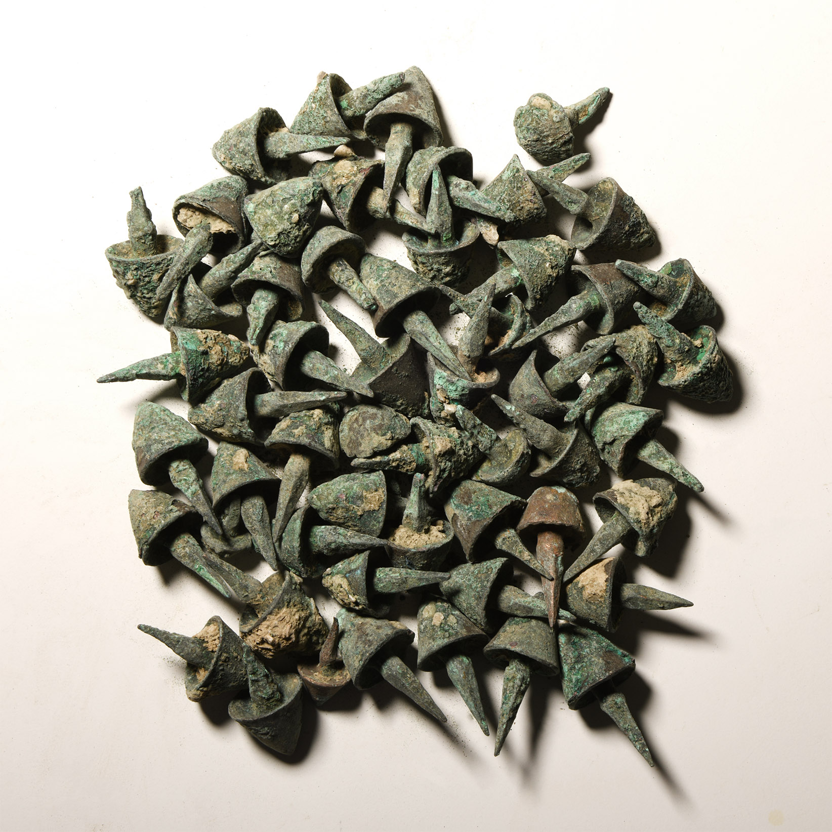 Roman Bronze Armoured Door Stud Group