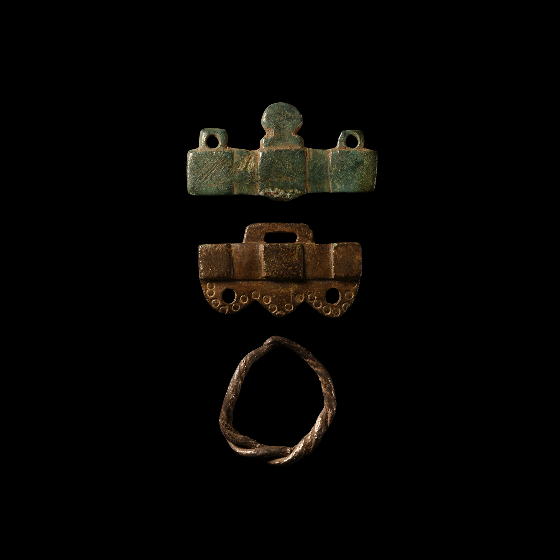 Anglo-Saxon Wrist Clasps and Ring Group