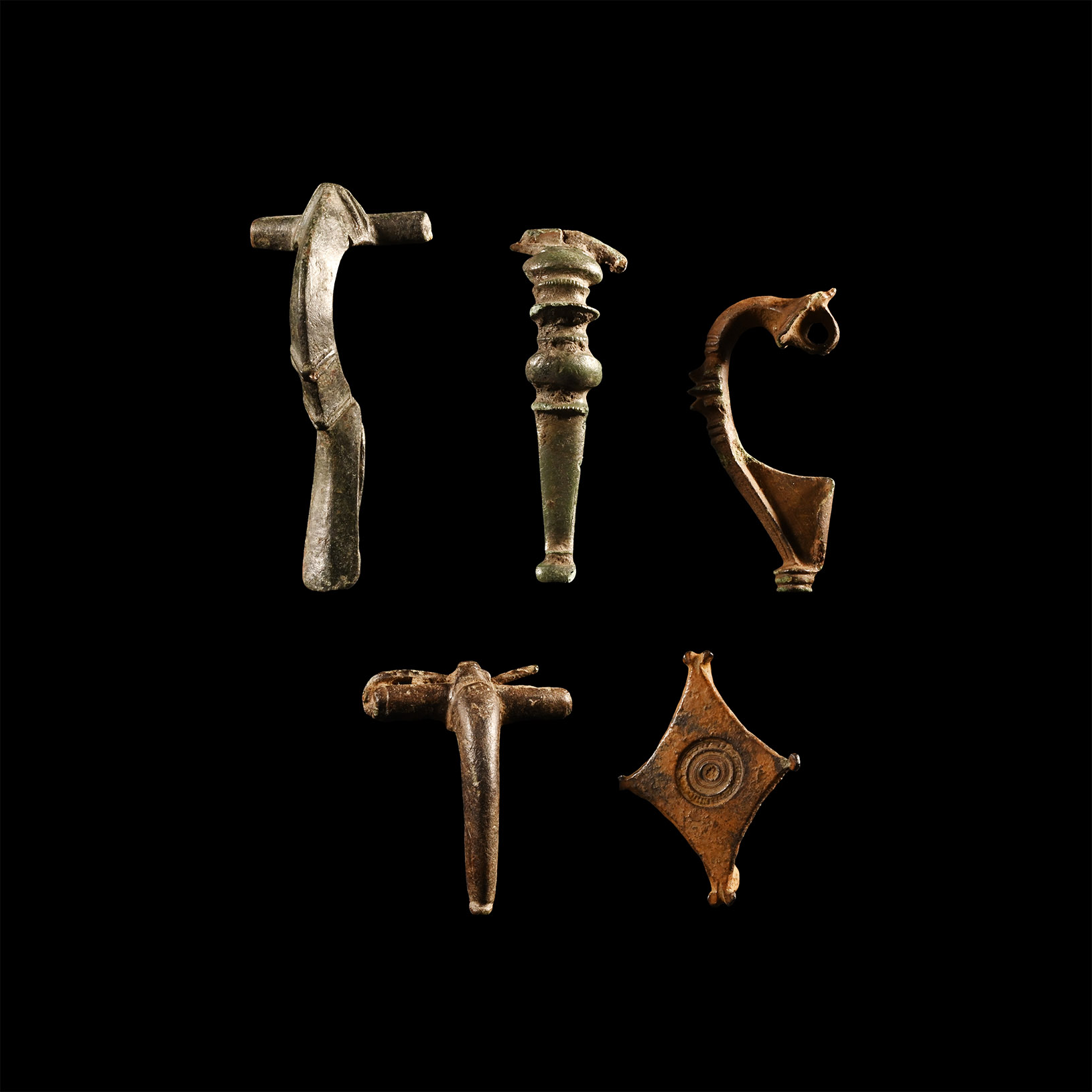 Roman Bronze Brooch Group