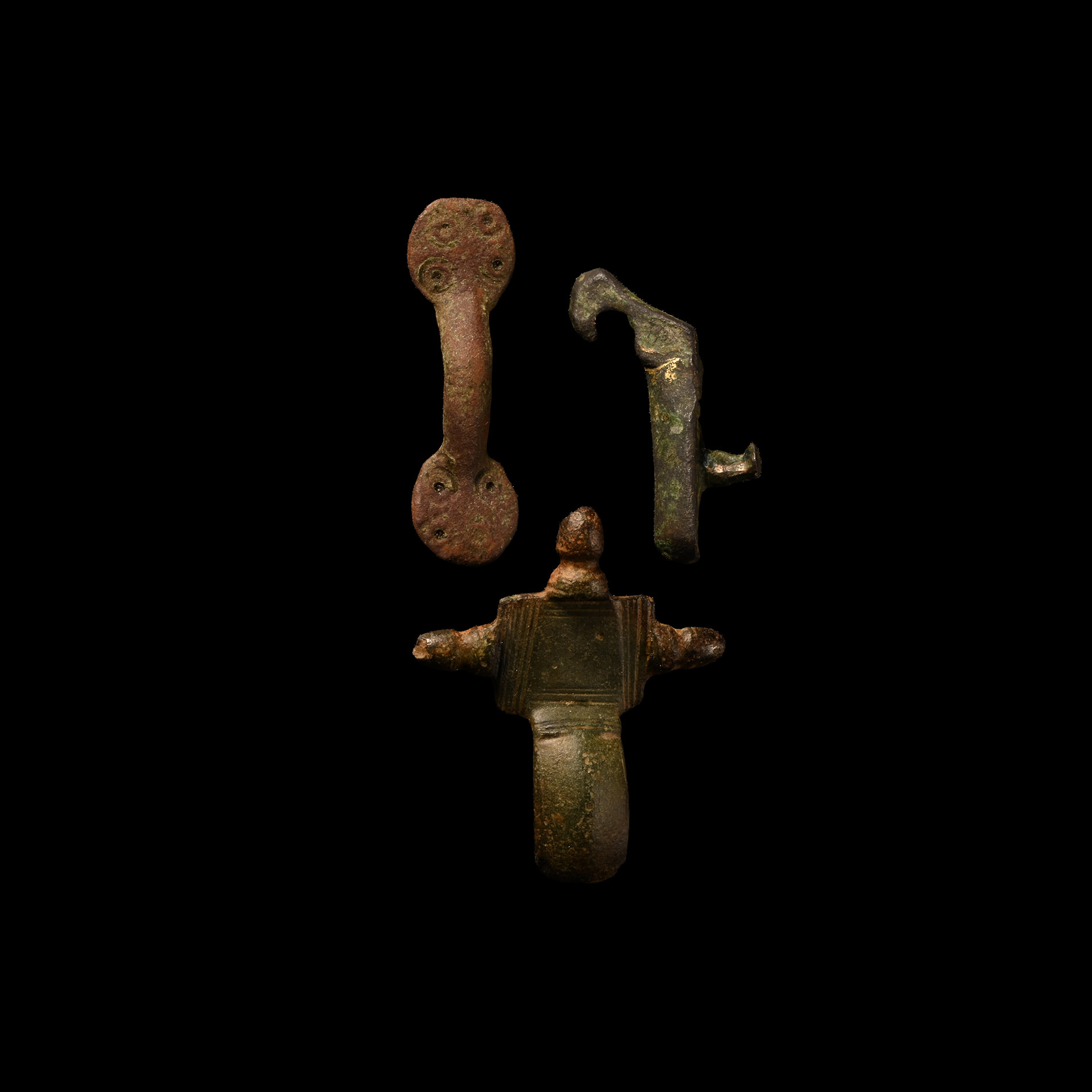 Saxon Bronze Brooch Group