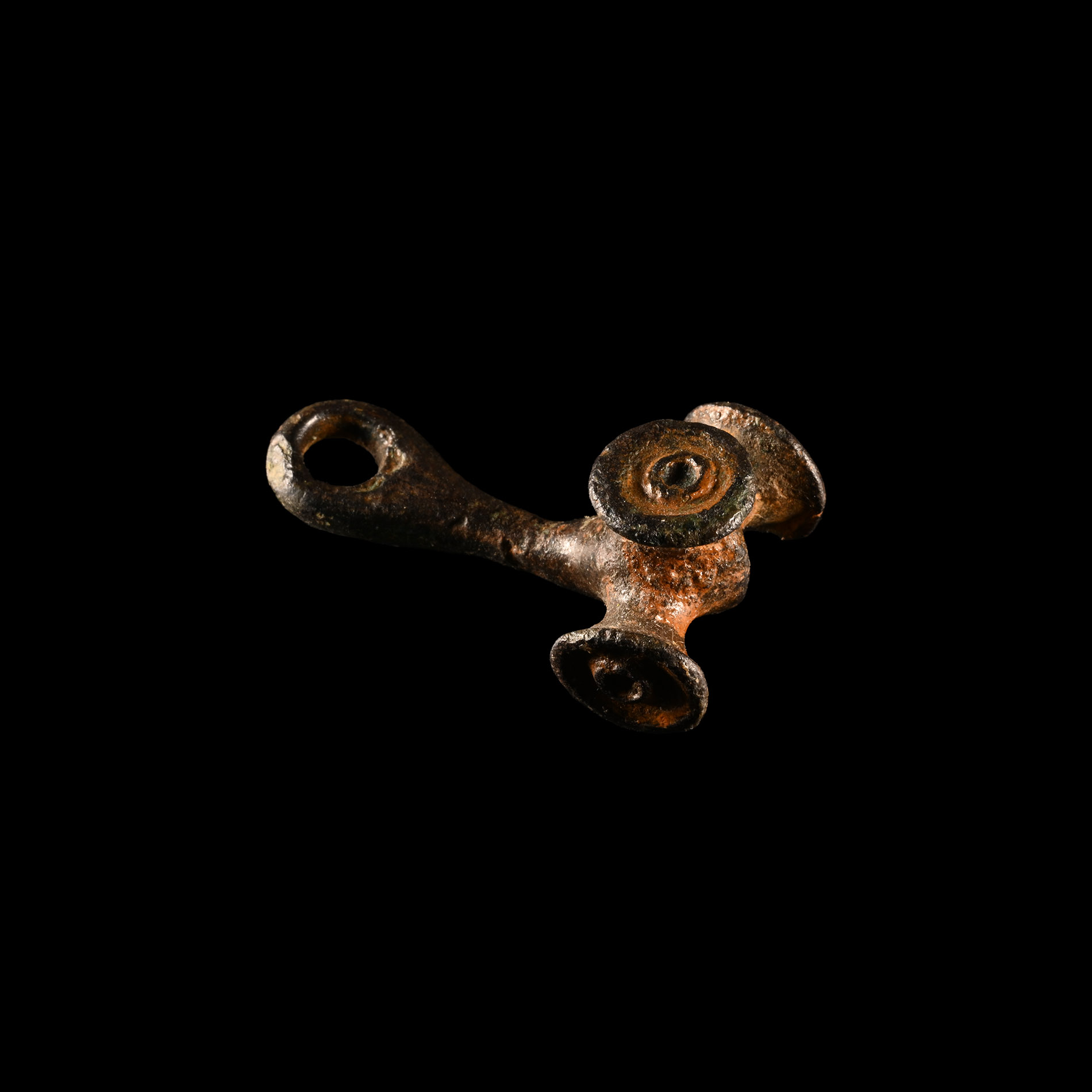 Iron Age Celtic Bronze Triple Toggle Fastener
