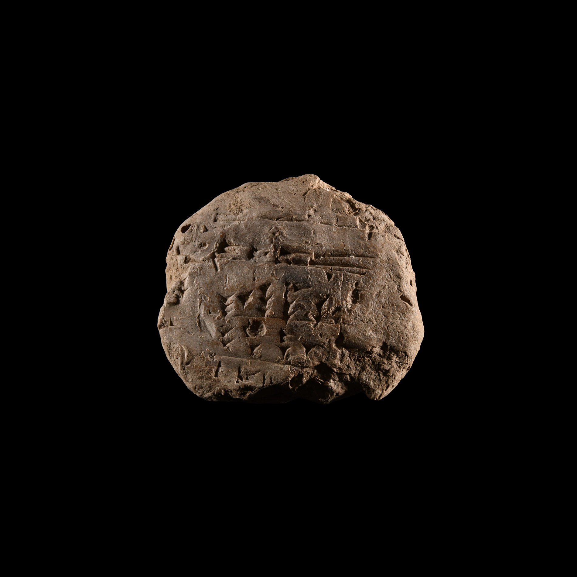 Mesopotamian Round Cuneiform Tablet