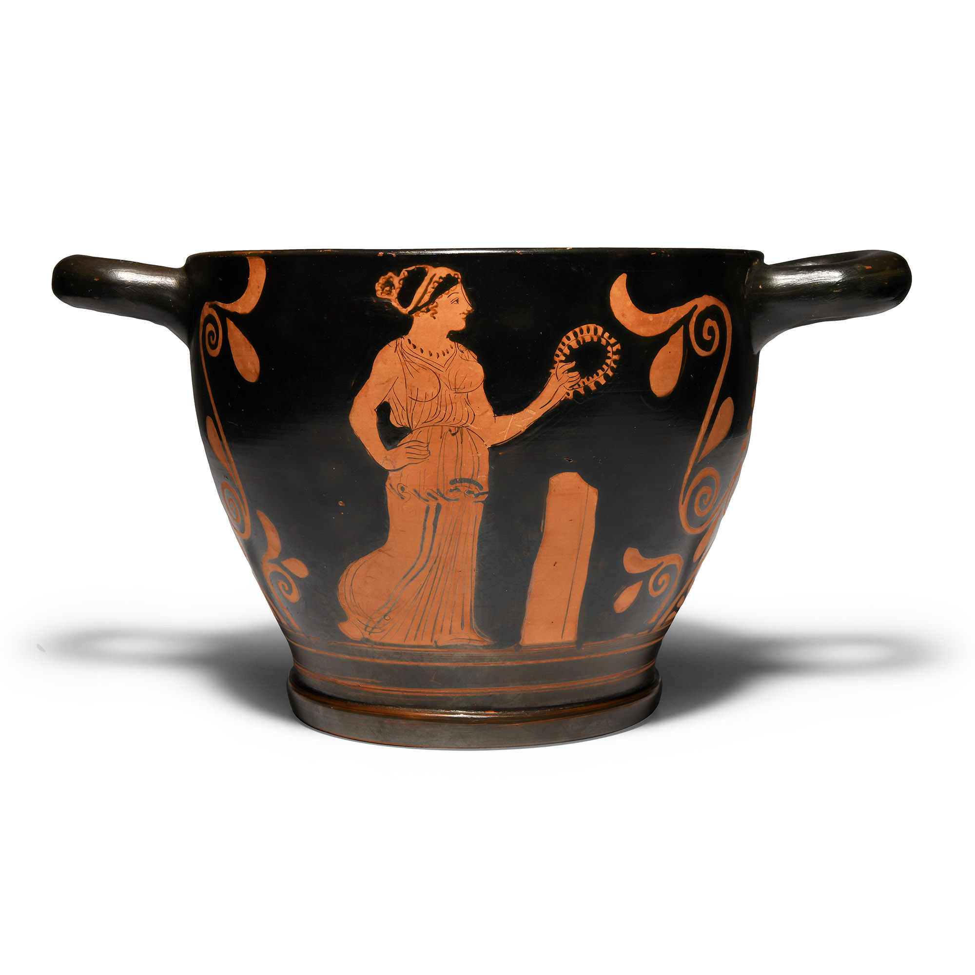 Greek Blackware Skyphos from the Choes Group Workshop of The Iliupersis Painter