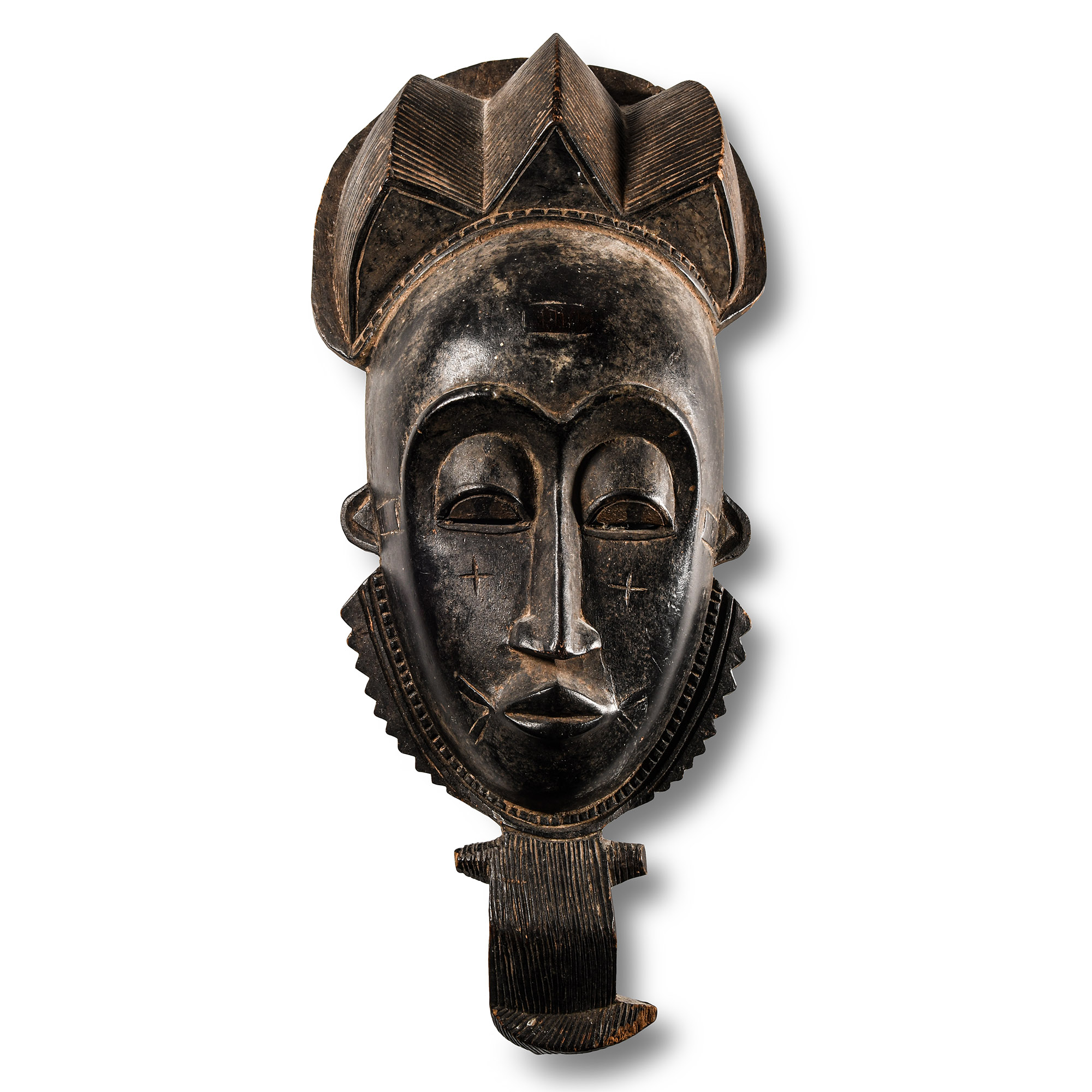 West African Carved Baule Tribal Mask