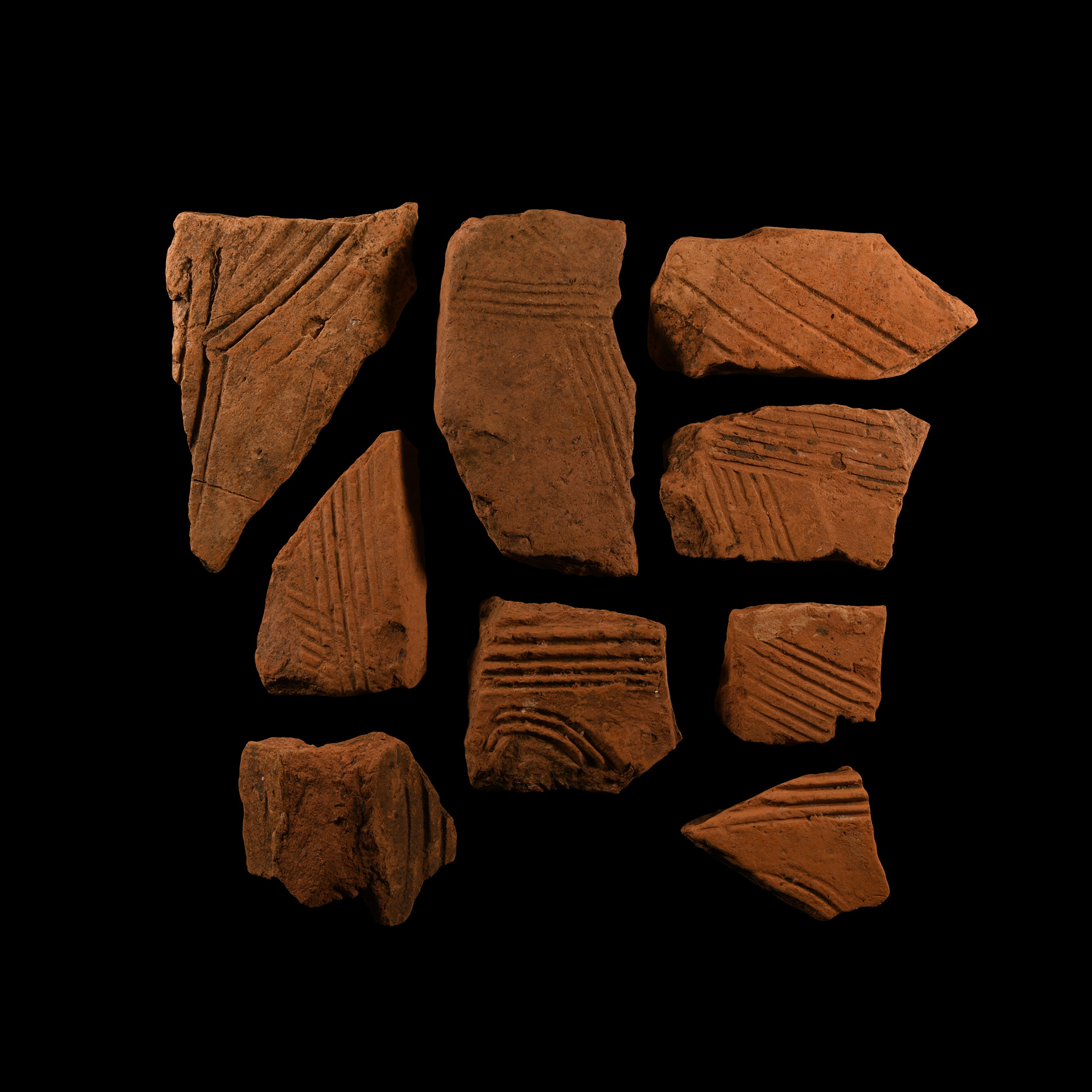 Roman Roof Tile Fragment Group