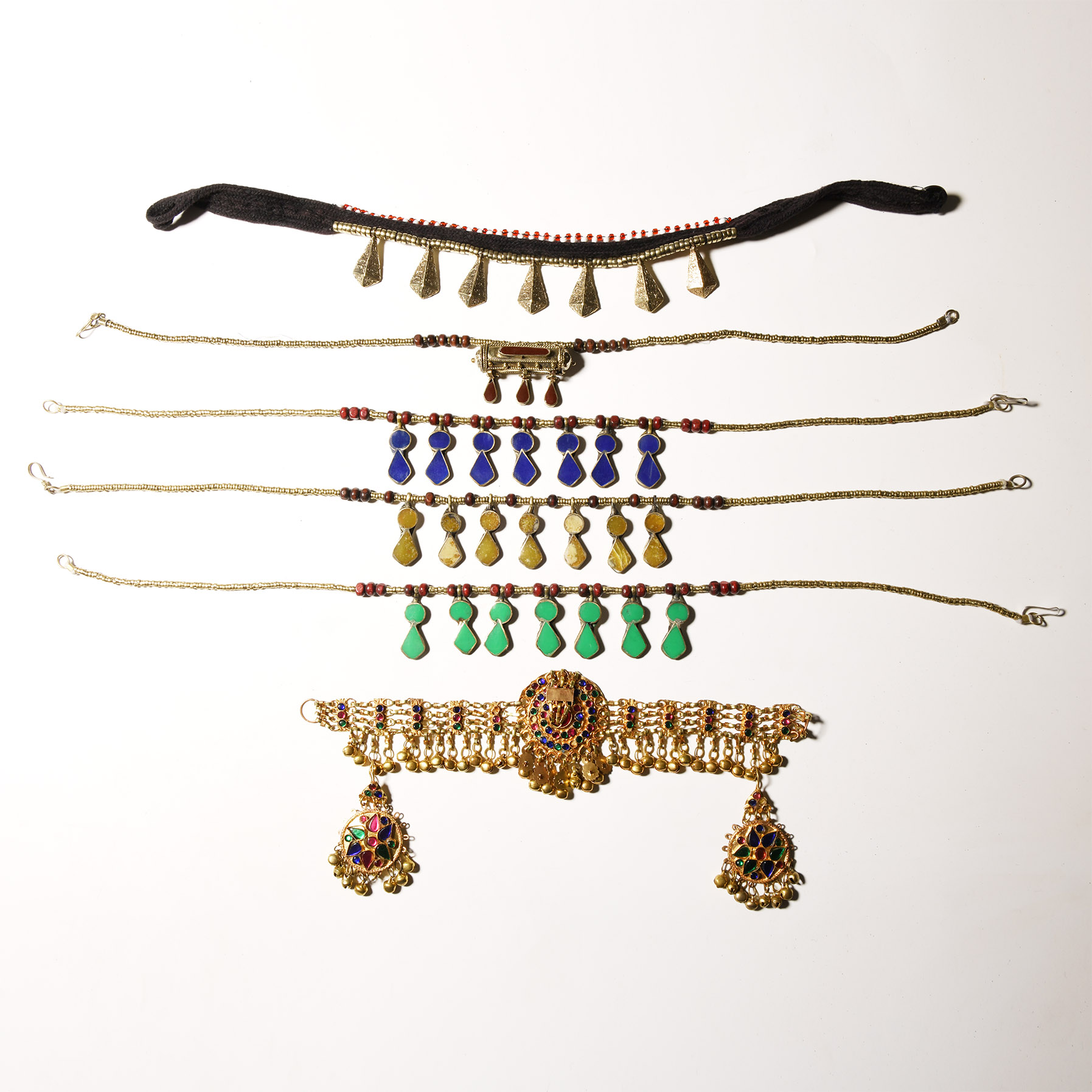 Bedouin Silver-Coloured Metal Necklace Collection