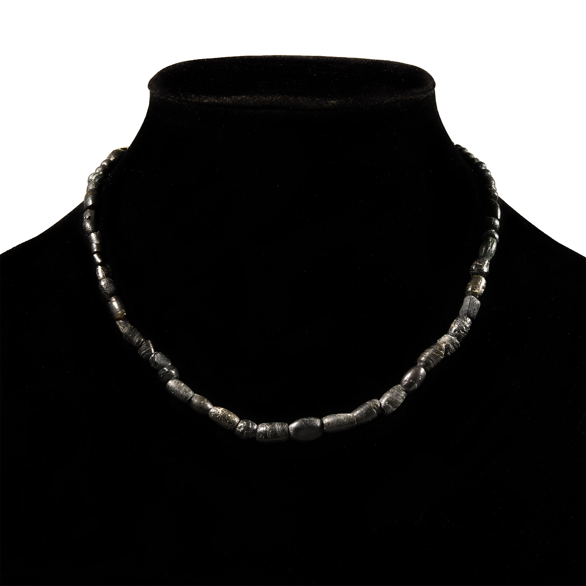 Roman Black Glass Bead Necklace String