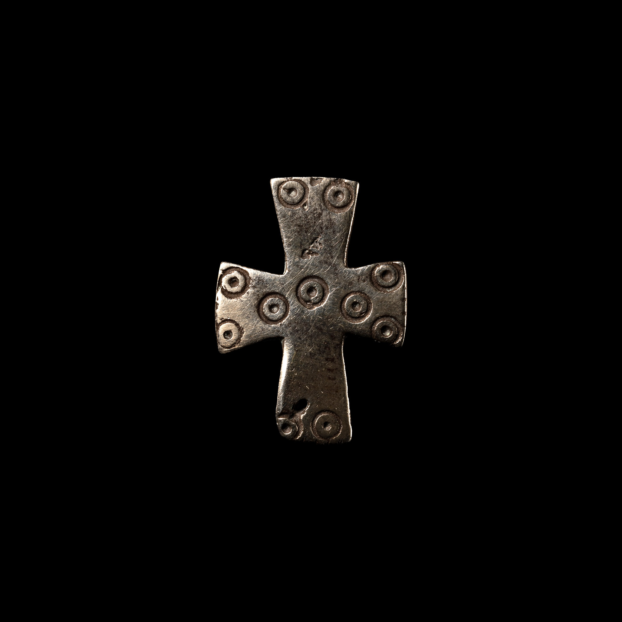 Byzantine Silver Cross Brooch