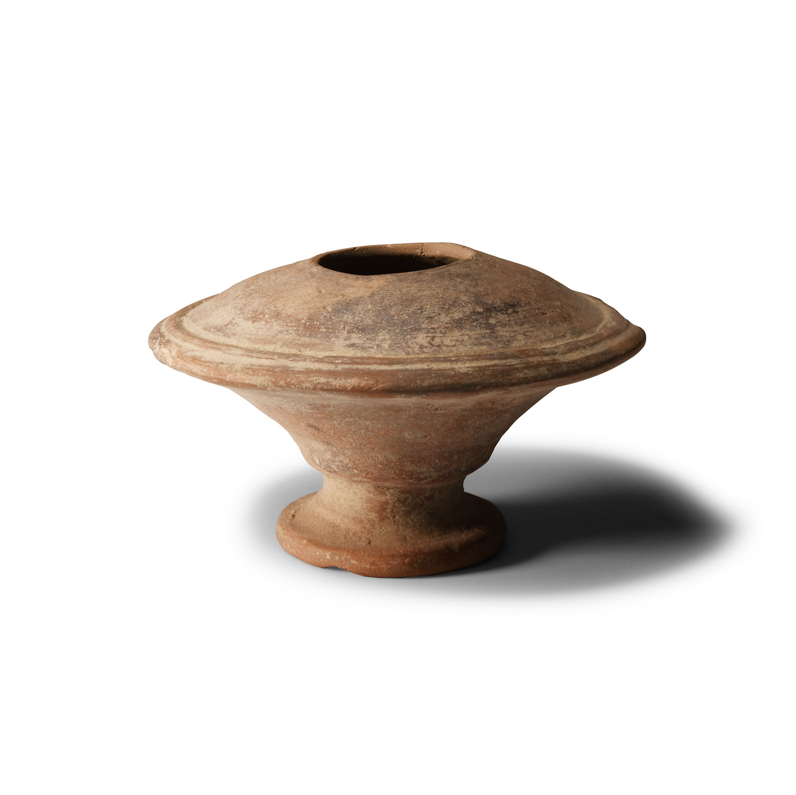 Roman Period Terracotta Footed Vessel
