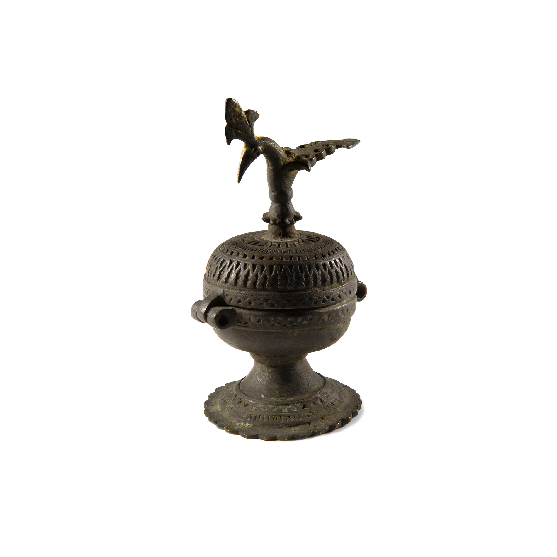 Post Medieval Bronze Lidded Vessel