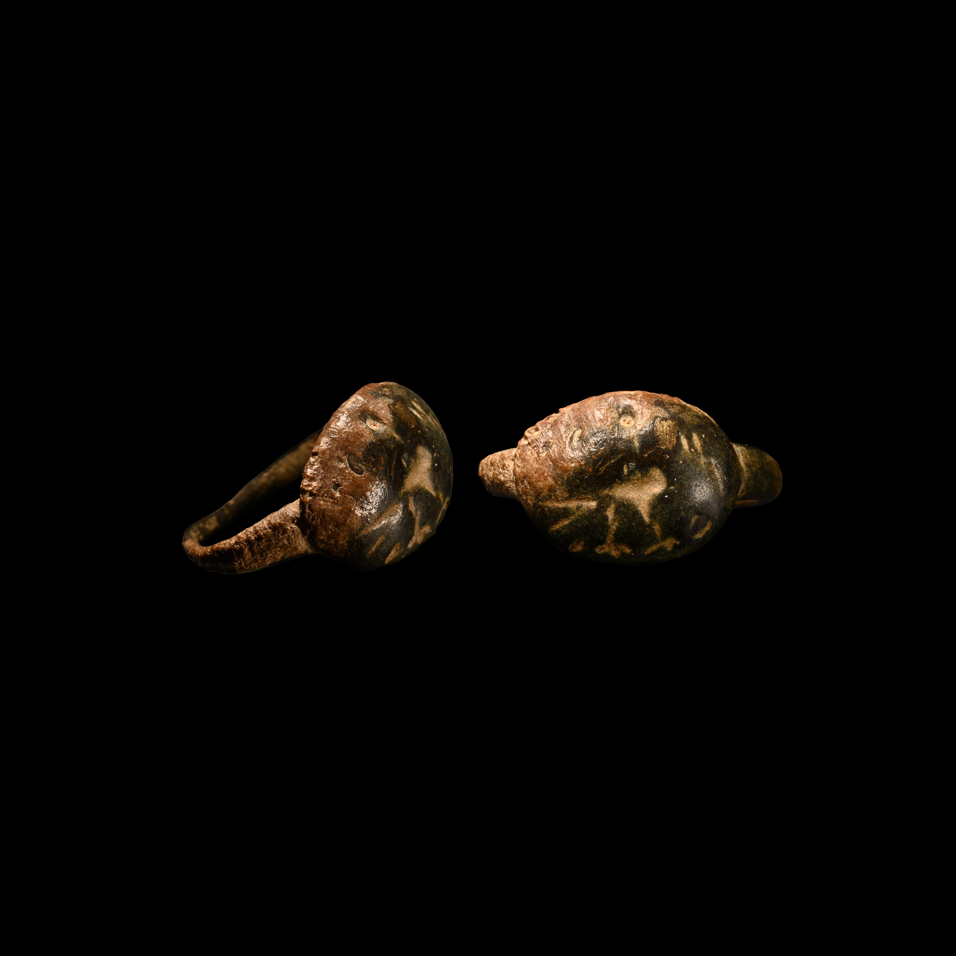 Roman Period Bronze Ring with Bird