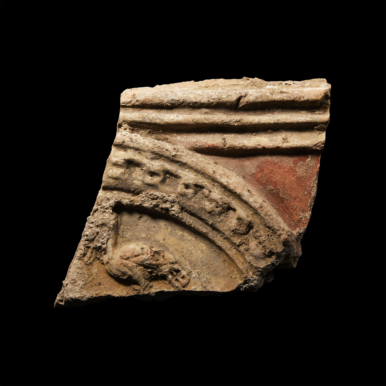 Roman Terracotta Frieze Fragment with Bird