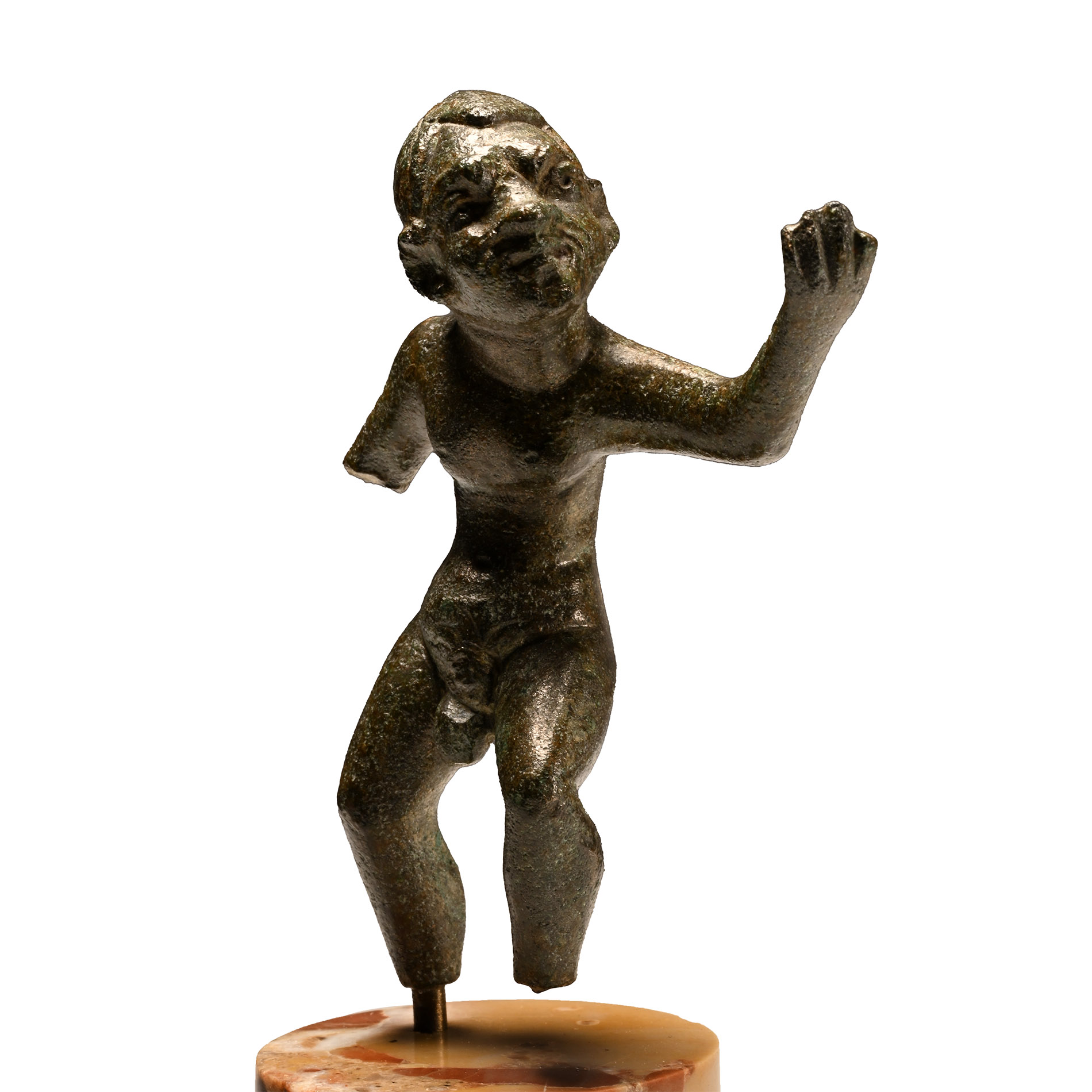 Hellenistic Bronze Statuette of an Alexandrian Dancing Dwarf
