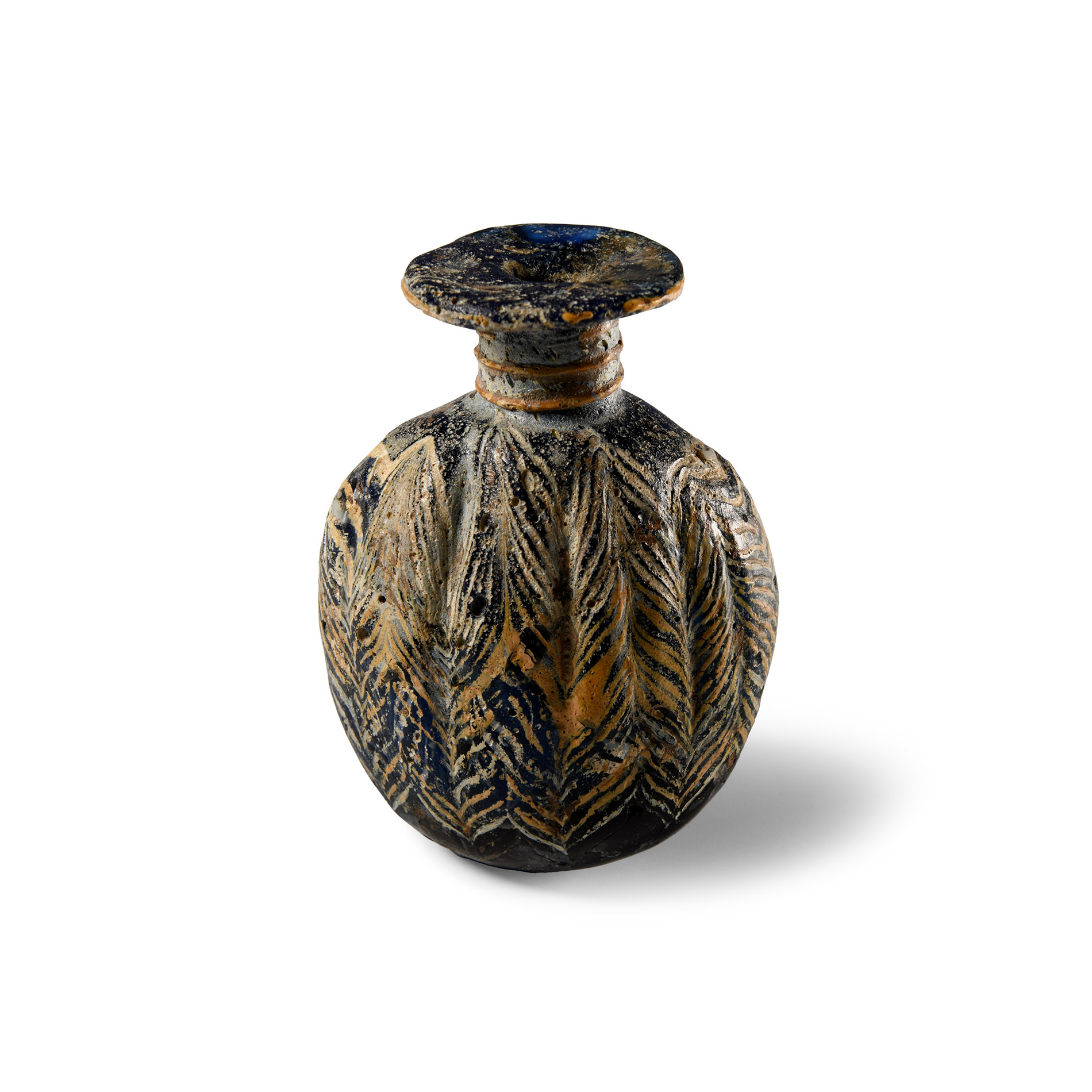 Greek Core-Formed Glass Aryballos