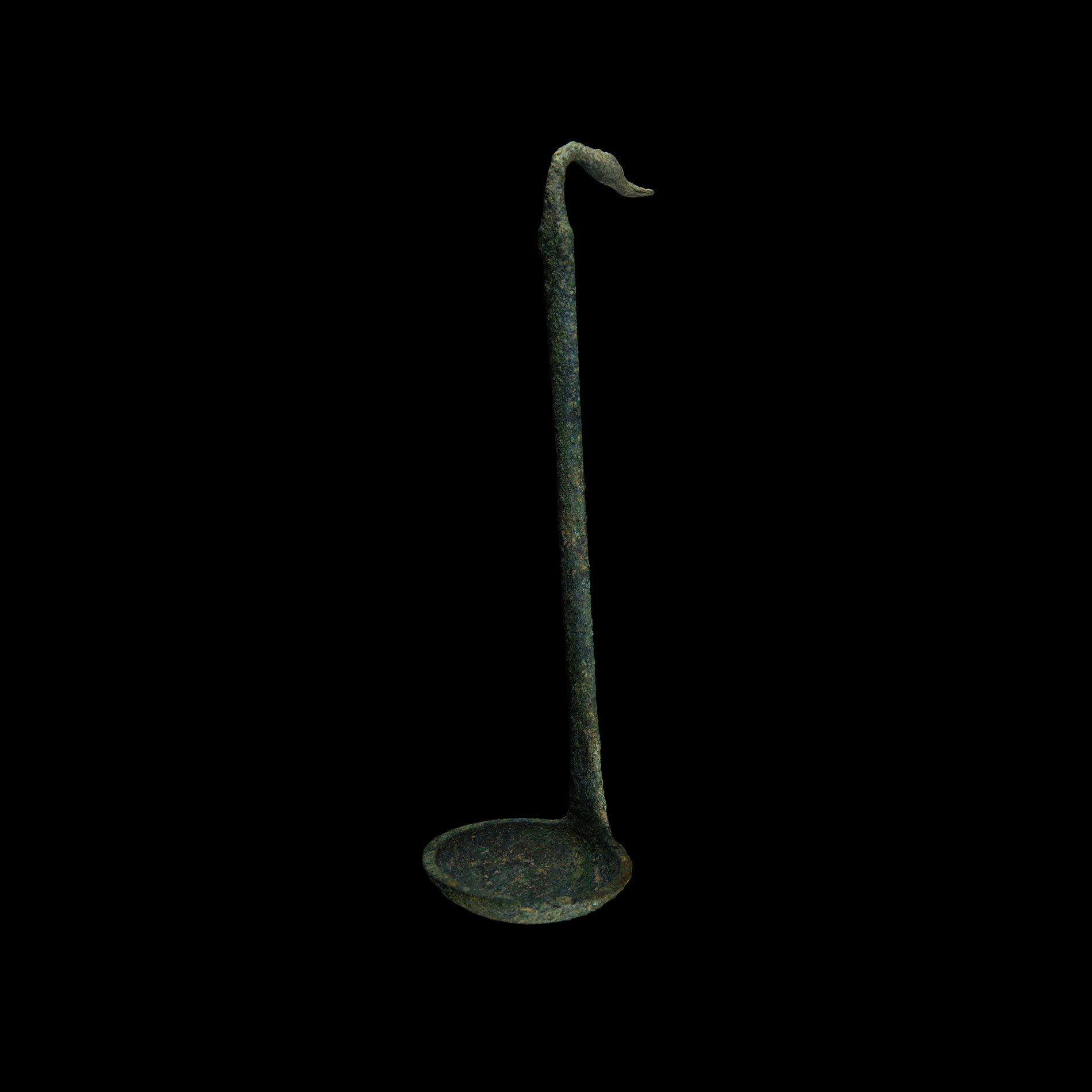 Etruscan Bronze Ladle with Duck's Head Handle