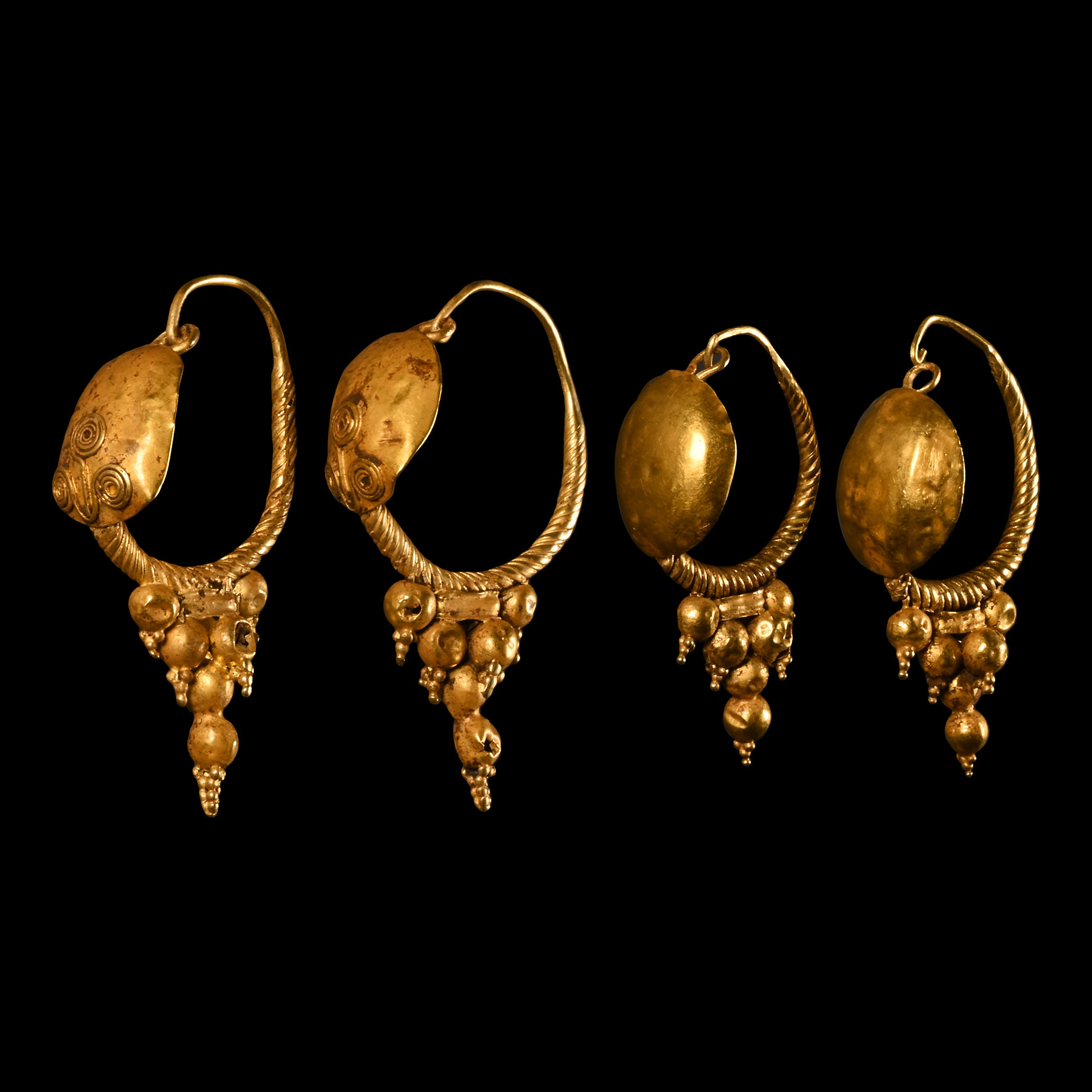 Roman Gold Earring Pairs