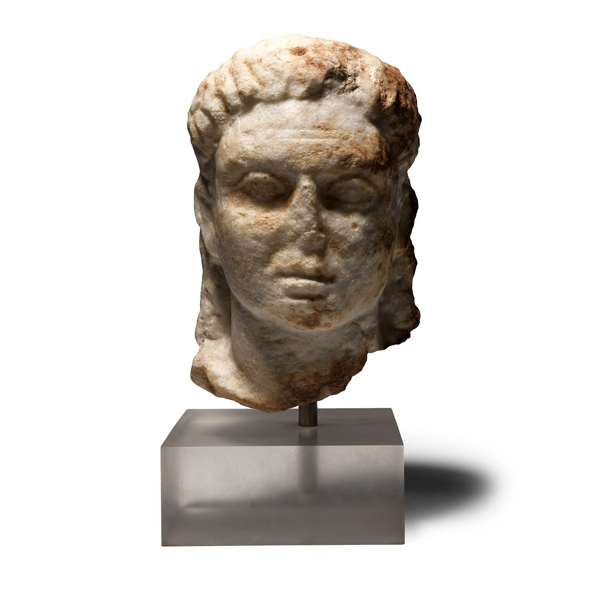 Roman Marble Head of a Youth