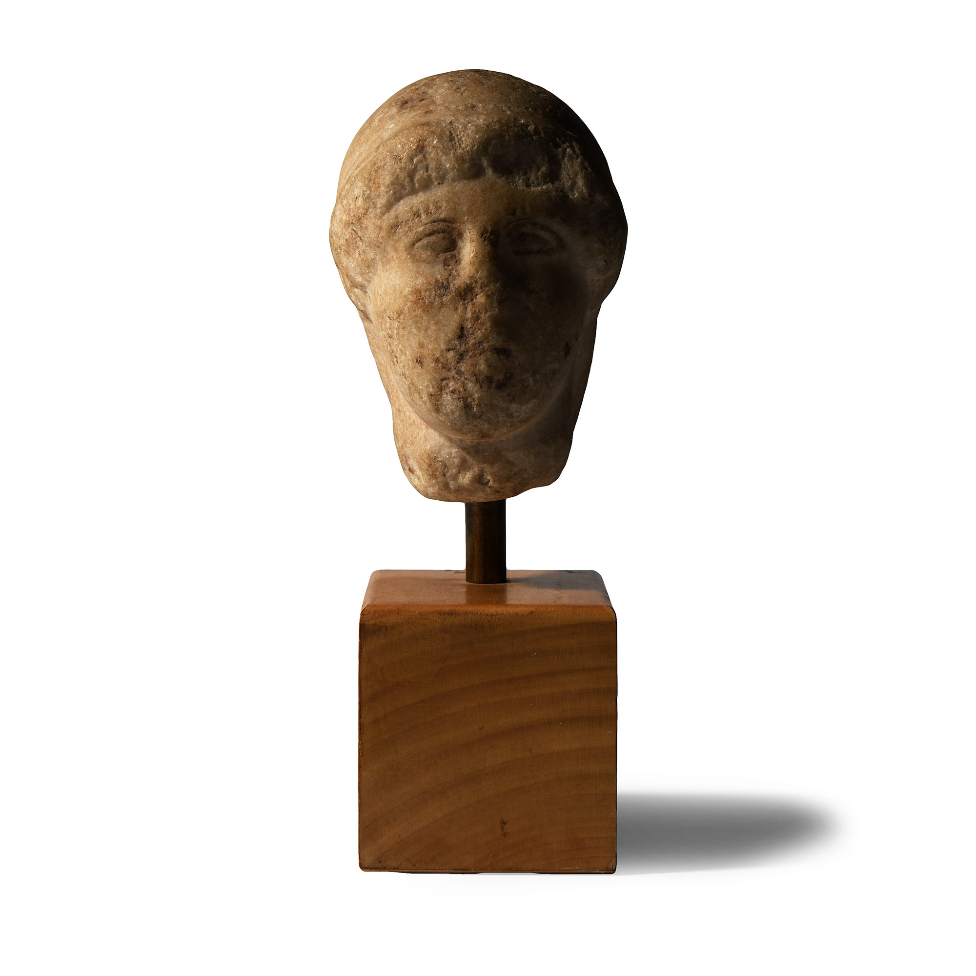 Greek Marble Head of a Youth