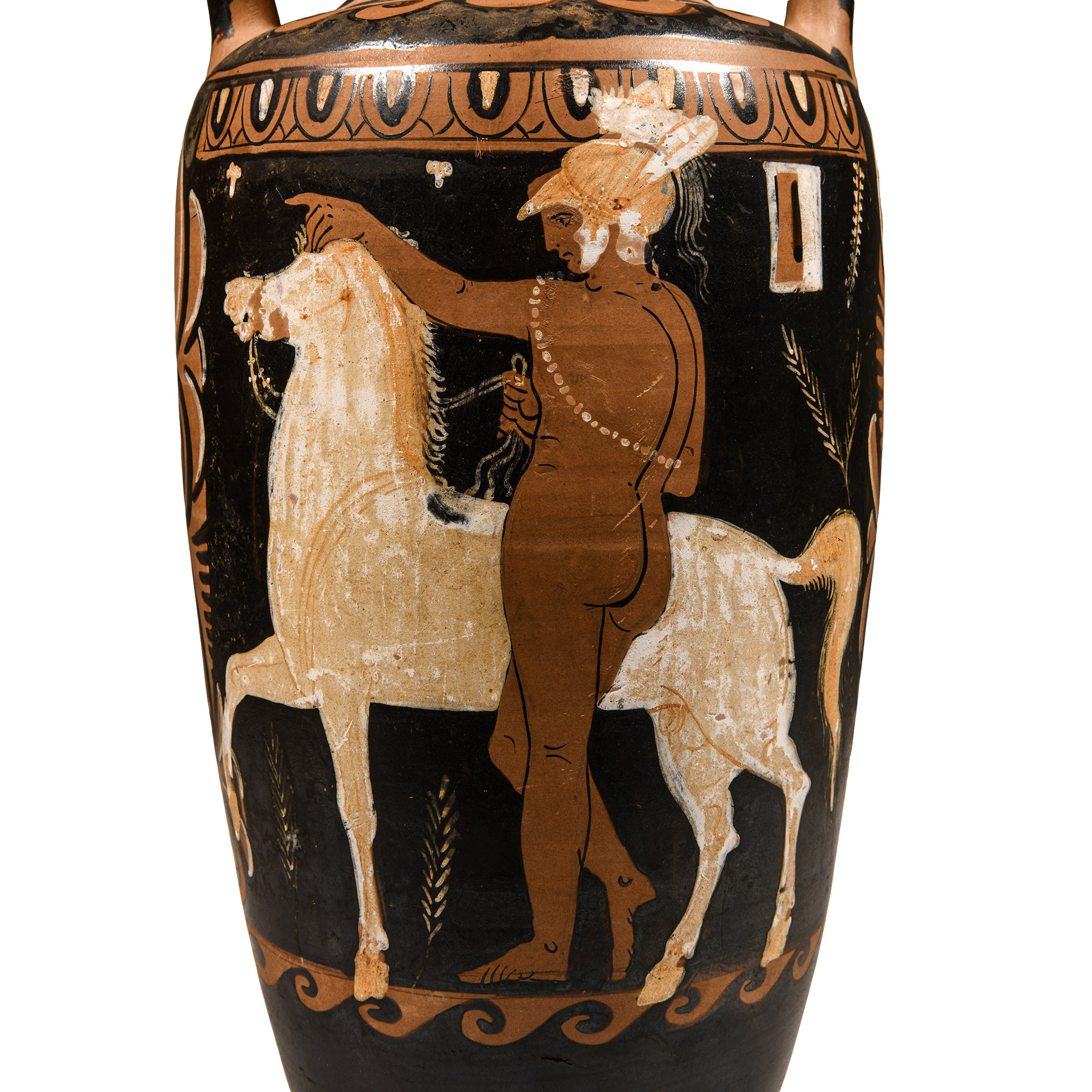 Campanian Red-Figure Neck-Amphora with Cavalryman