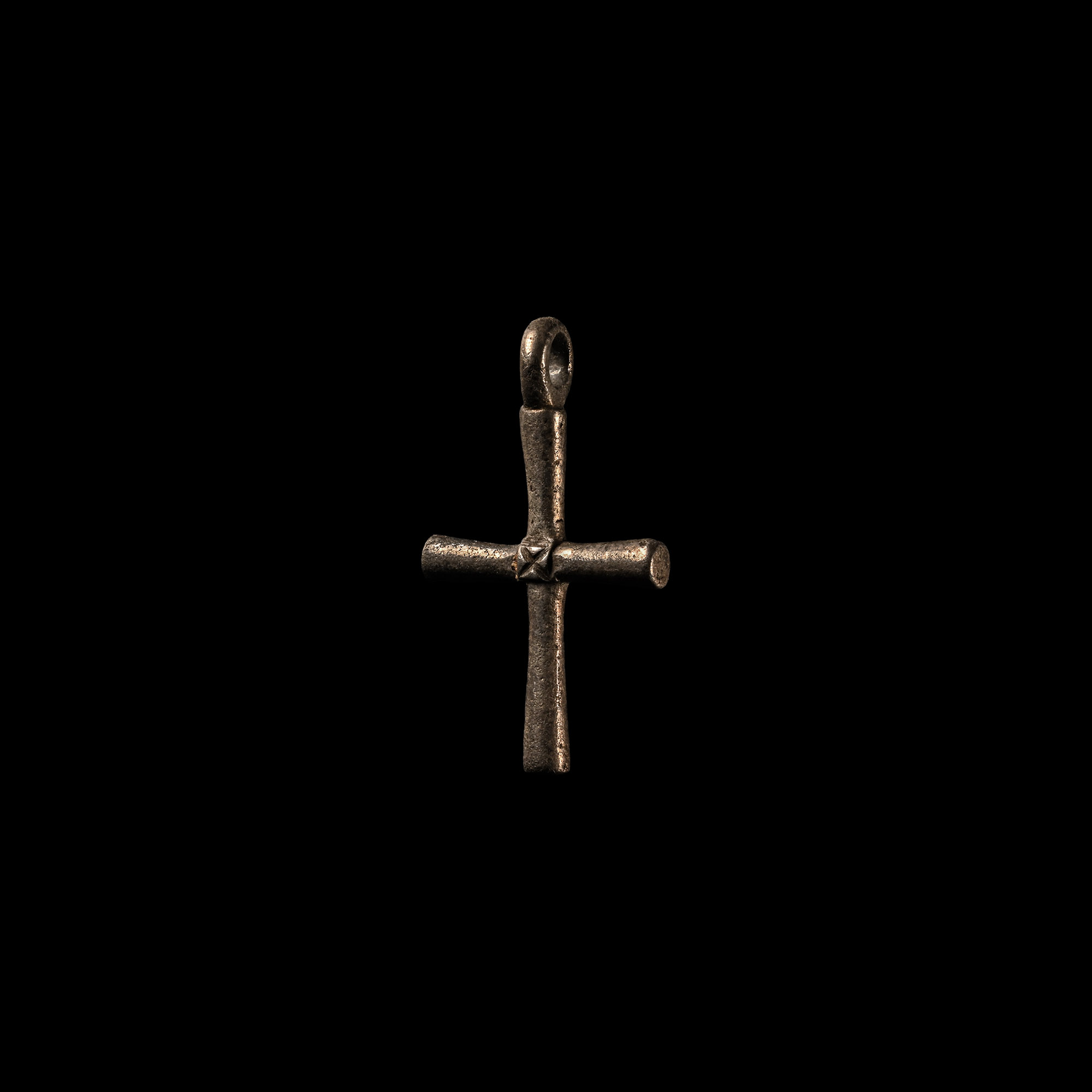 Byzantine Silver Cross Pendant