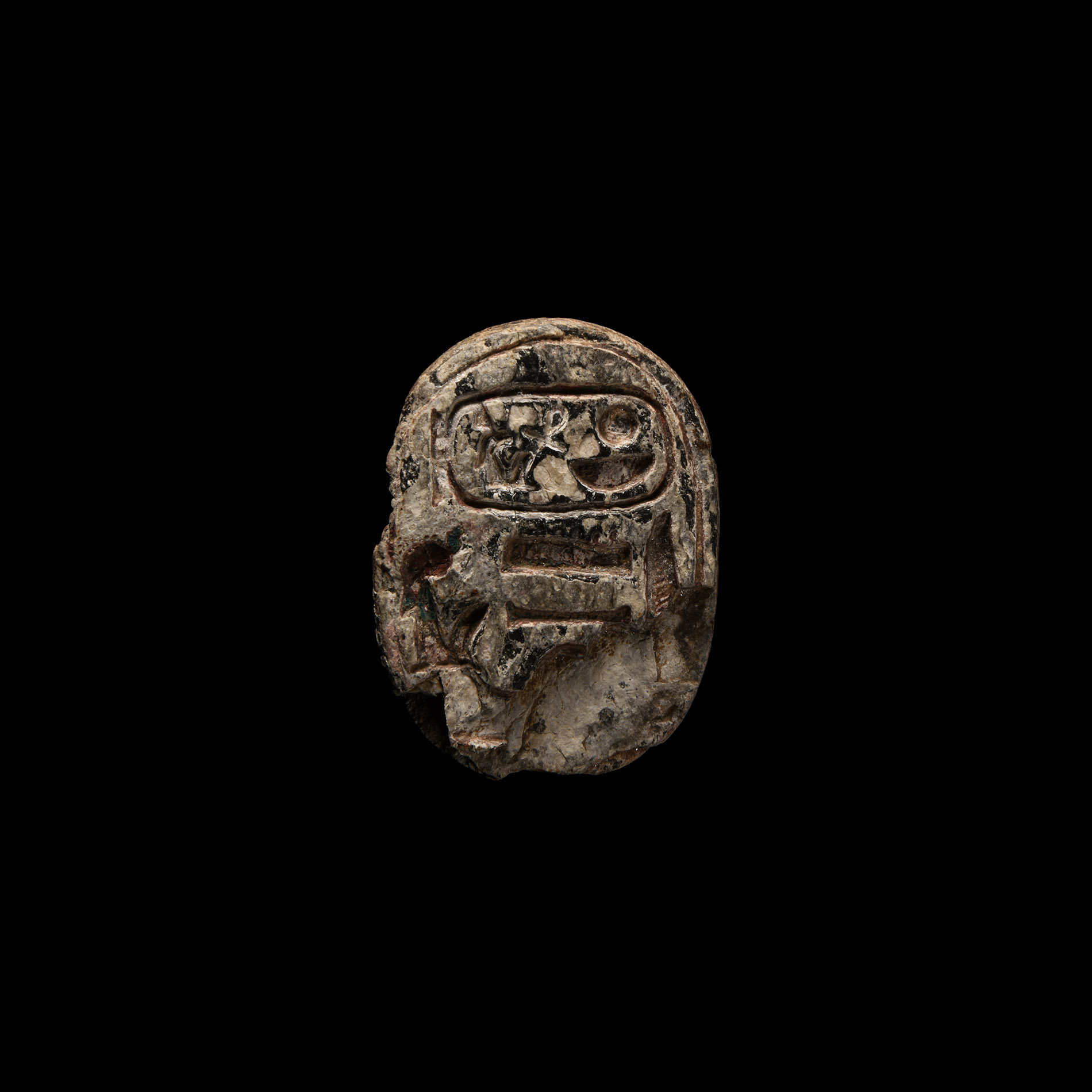 Large Egyptian Stone Hieroglyphic Scarab for Amenhotep III