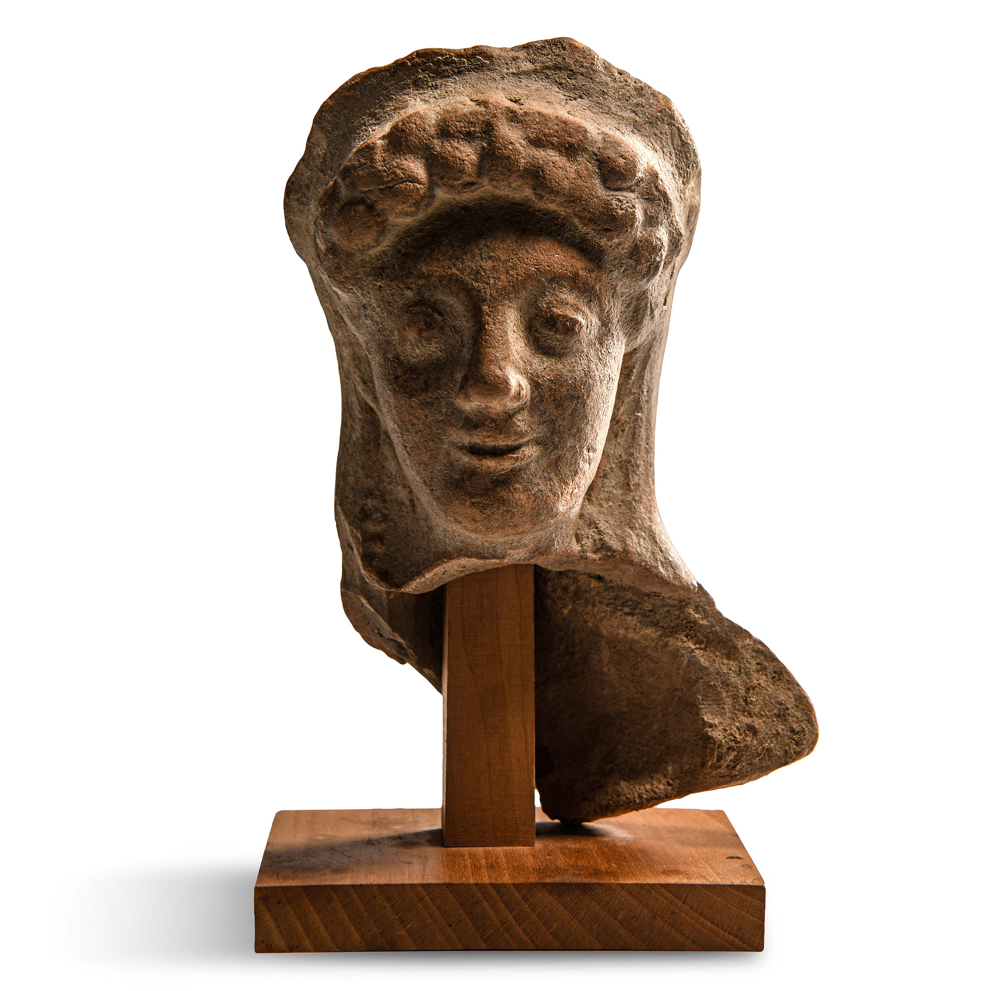 Greek Archaic Terracotta Head of Kore