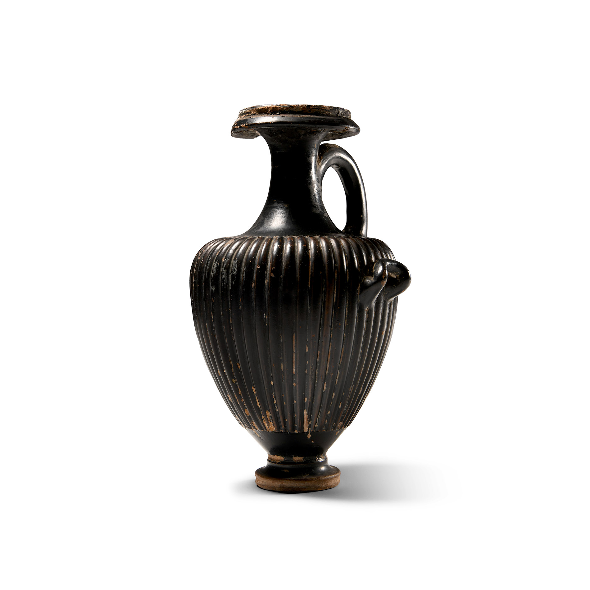South Italian Black-Glazed Miniature Hydria