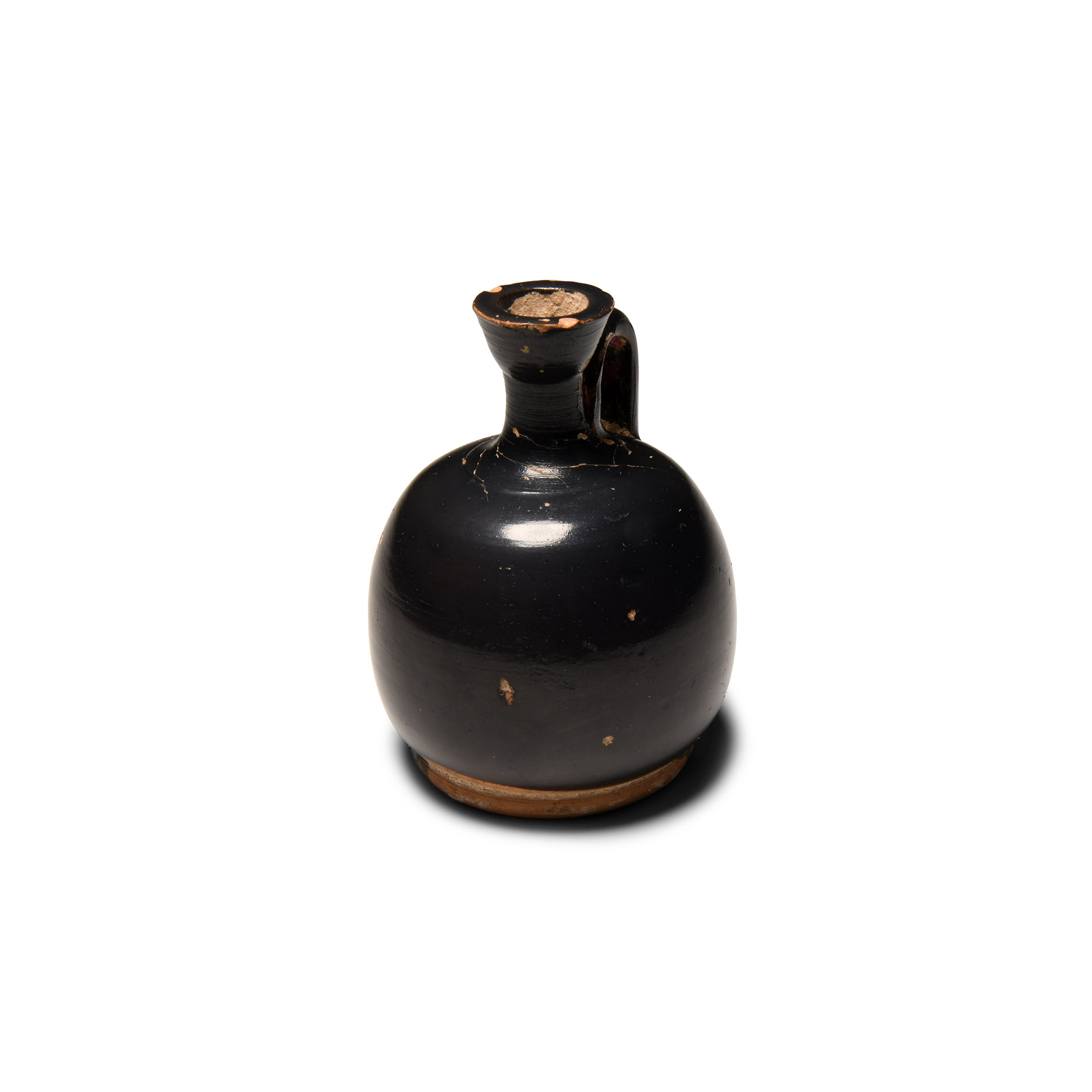 Greek Black-Glazed Lekythos