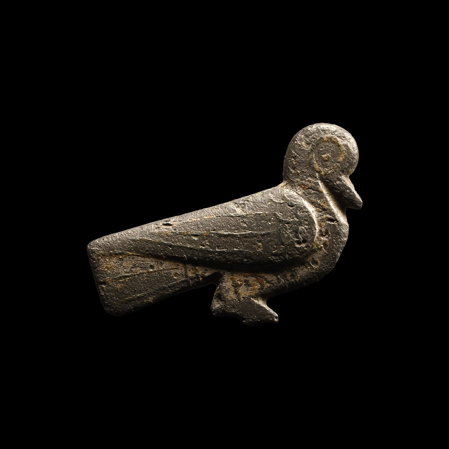 Roman 'The Rodings' Silvered Bronze Bird Brooch