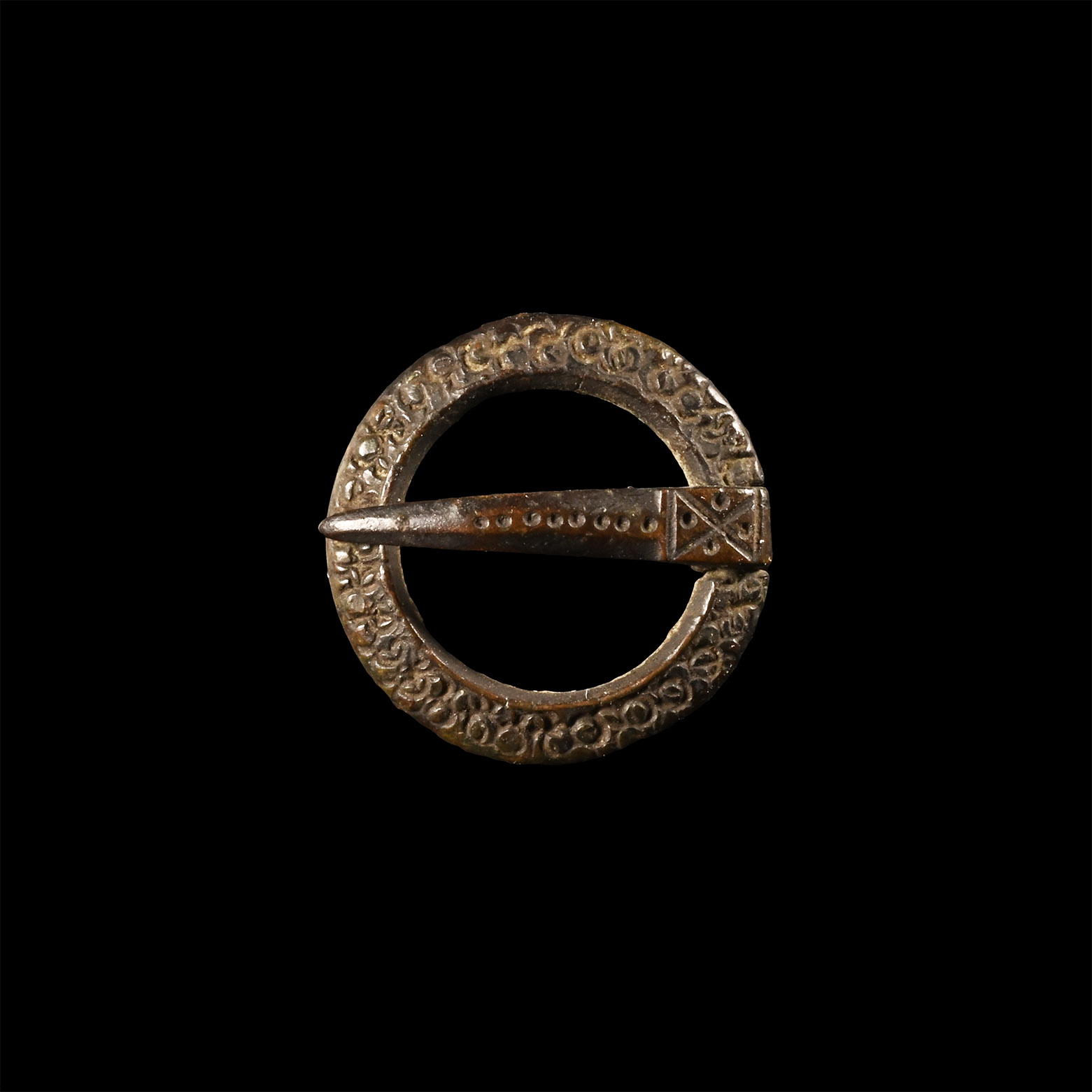 Medieval 'Thames' Bronze Ring Brooch