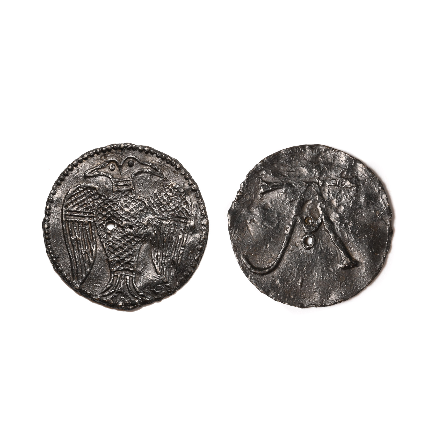 Medieval 'Thames' Pewter Bifacial Wine Tavern Token